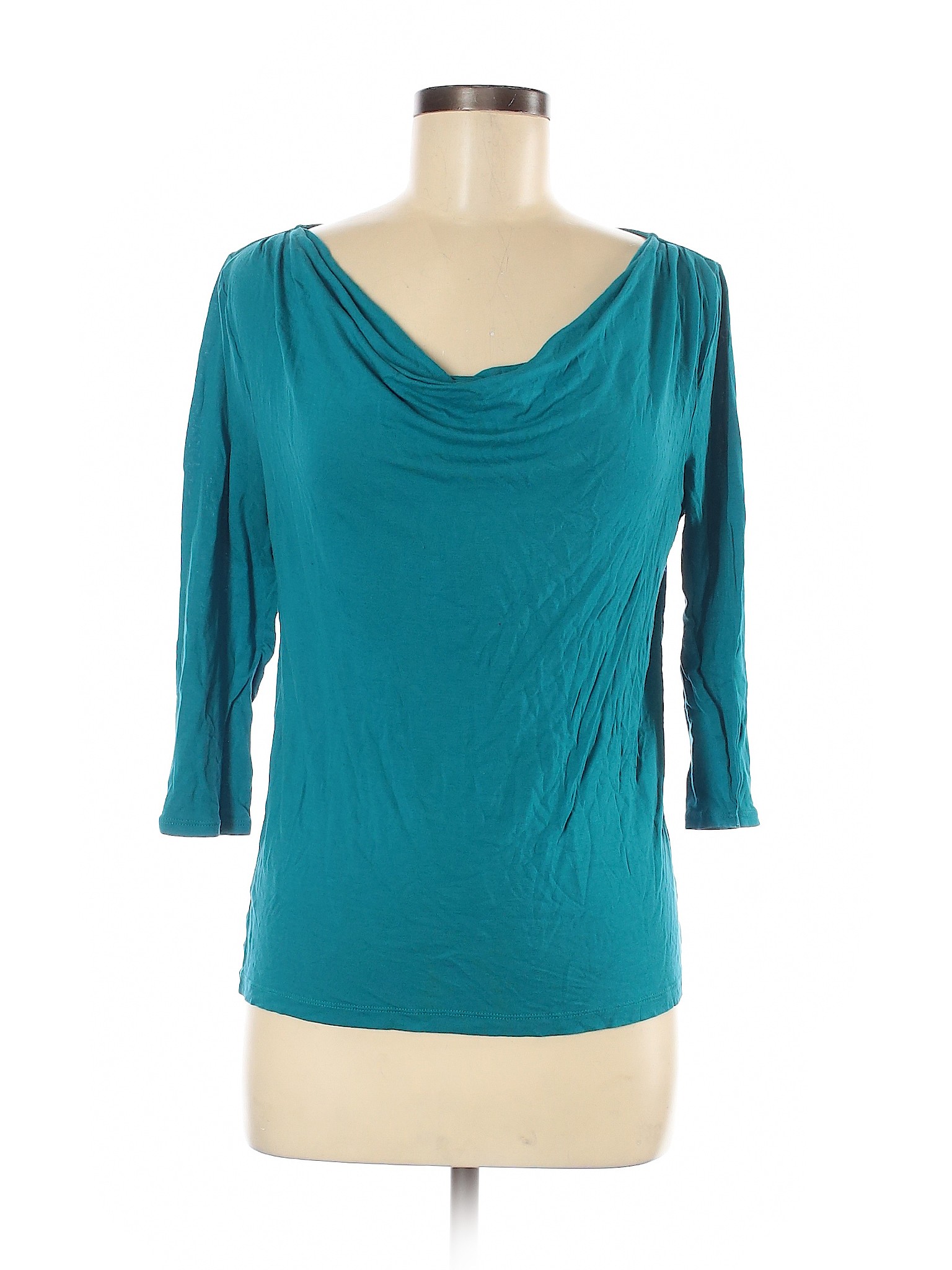 Ann Taylor LOFT Outlet Women Green 3/4 Sleeve Top M | eBay