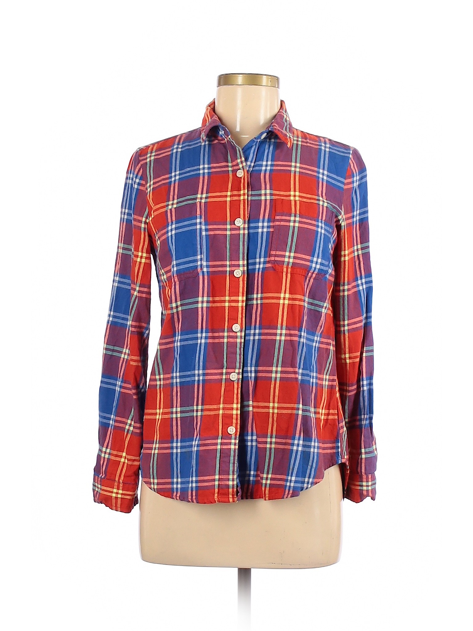Old Navy Women Red Long Sleeve Button-Down Shirt S | eBay
