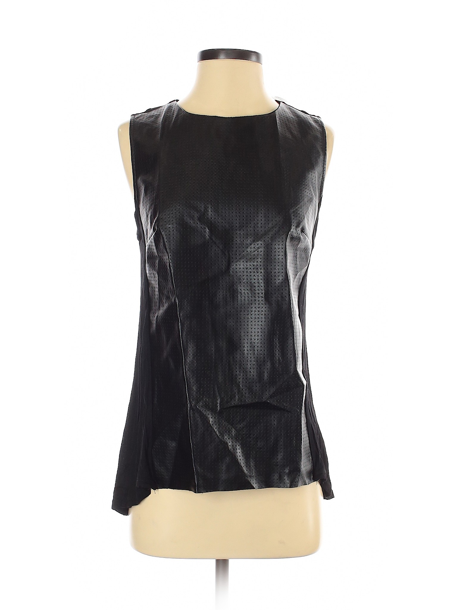 Do & Be Women Black Faux Leather Top S | eBay