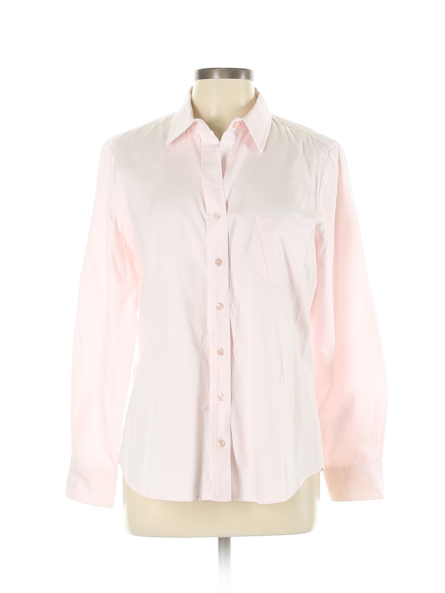Finley Women Pink Long Sleeve Button-Down Shirt L | eBay
