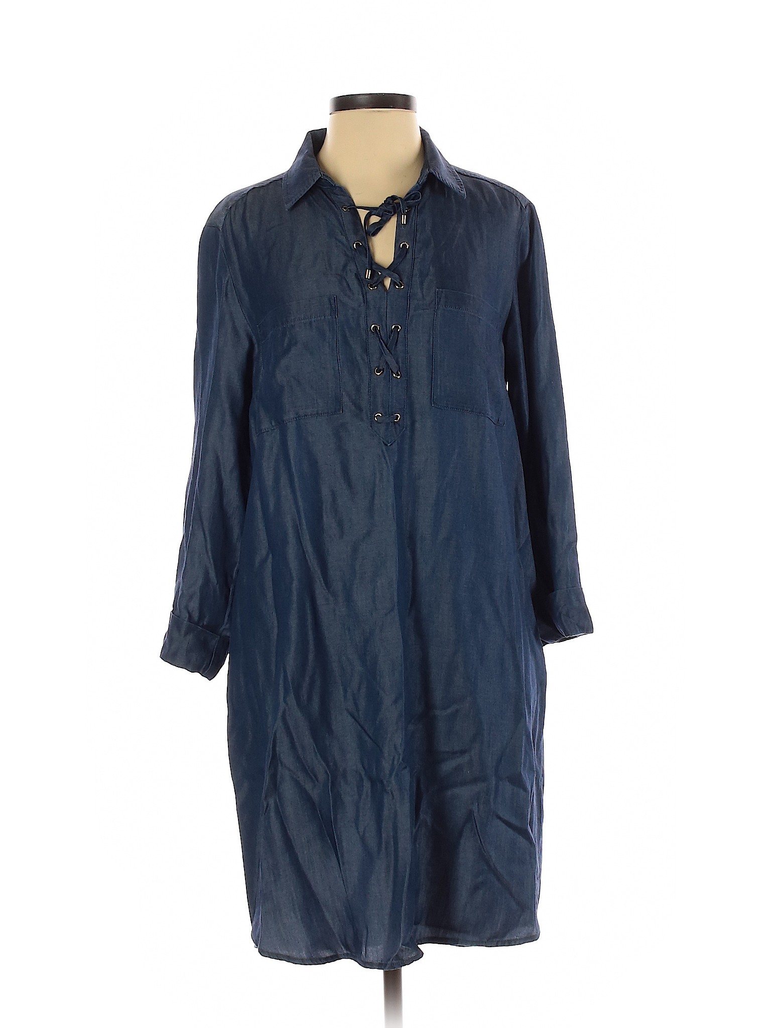 Jones New York Women Blue Casual Dress 4 | eBay