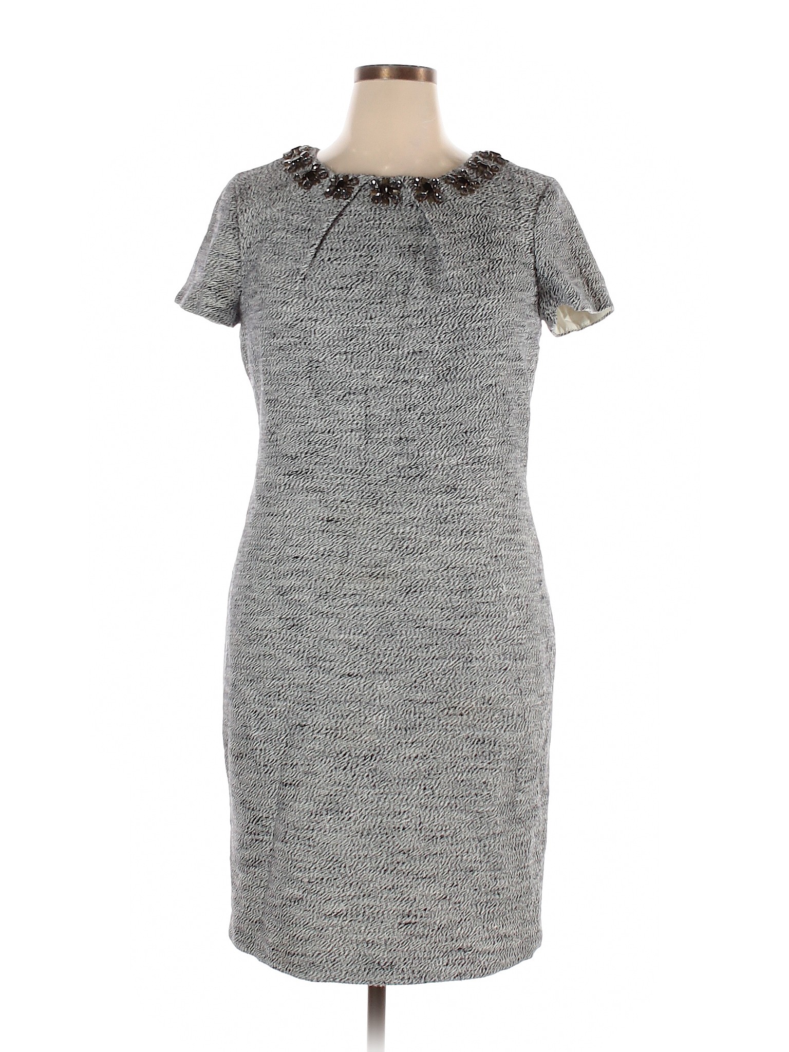 Ann Taylor Women Gray Casual Dress 14 | eBay