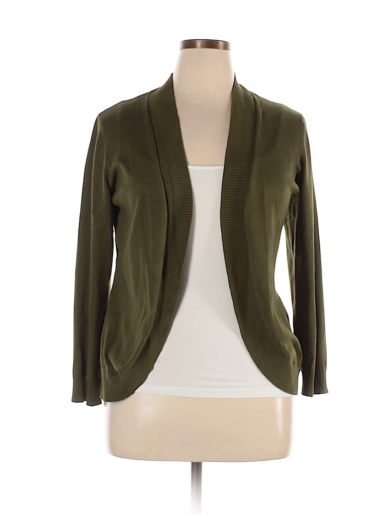 Verve Ami Solid Green Cardigan Size XL - 77% off | thredUP