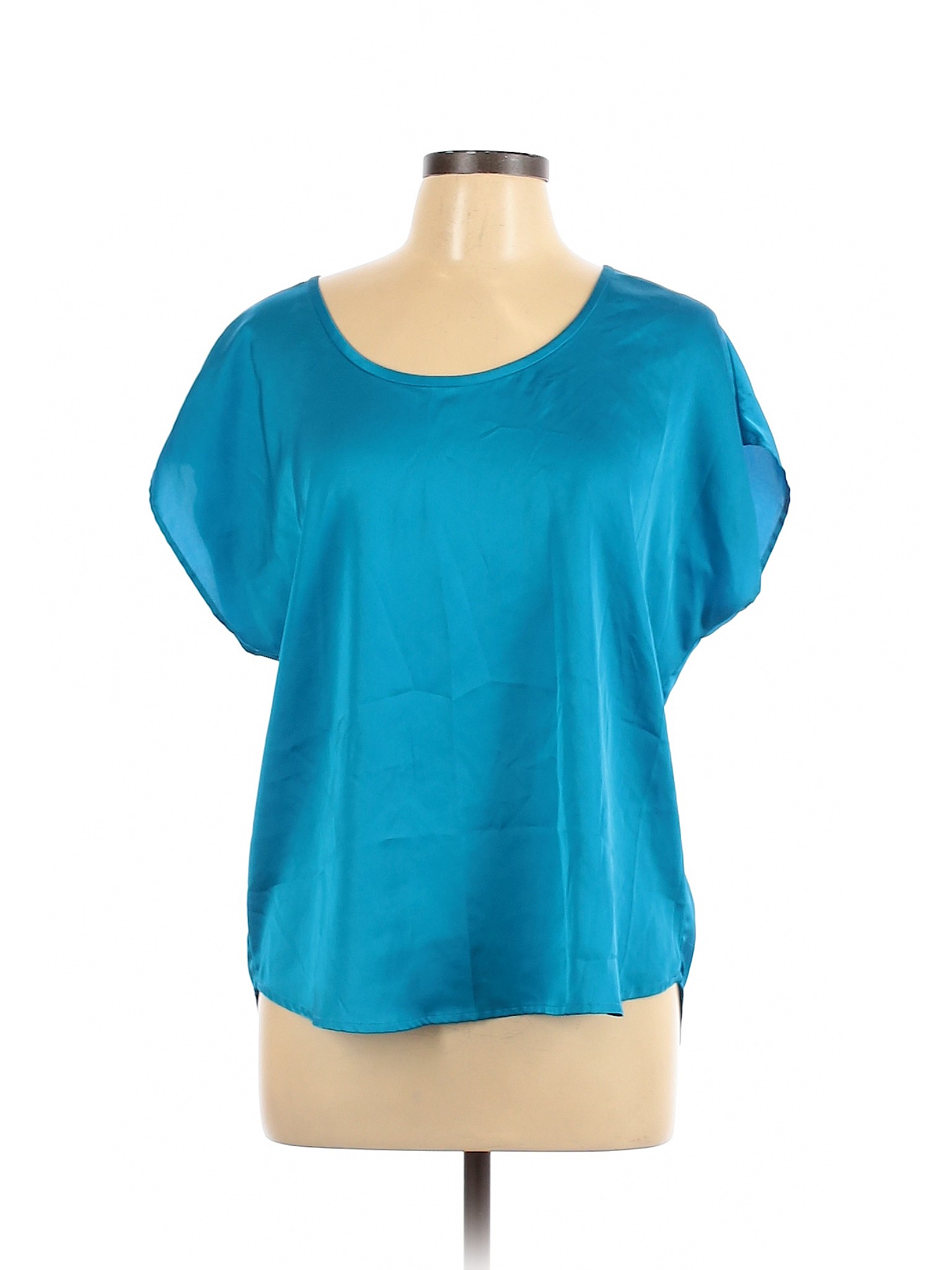 Boston Proper Women Blue Short Sleeve Blouse 12 | eBay