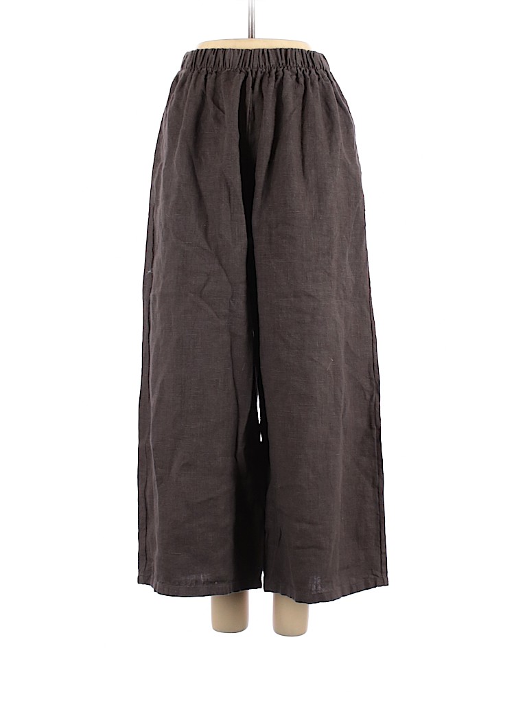 bryn WALKER 100% Linen Solid Gray Brown Linen Pants Size S - 78% off ...