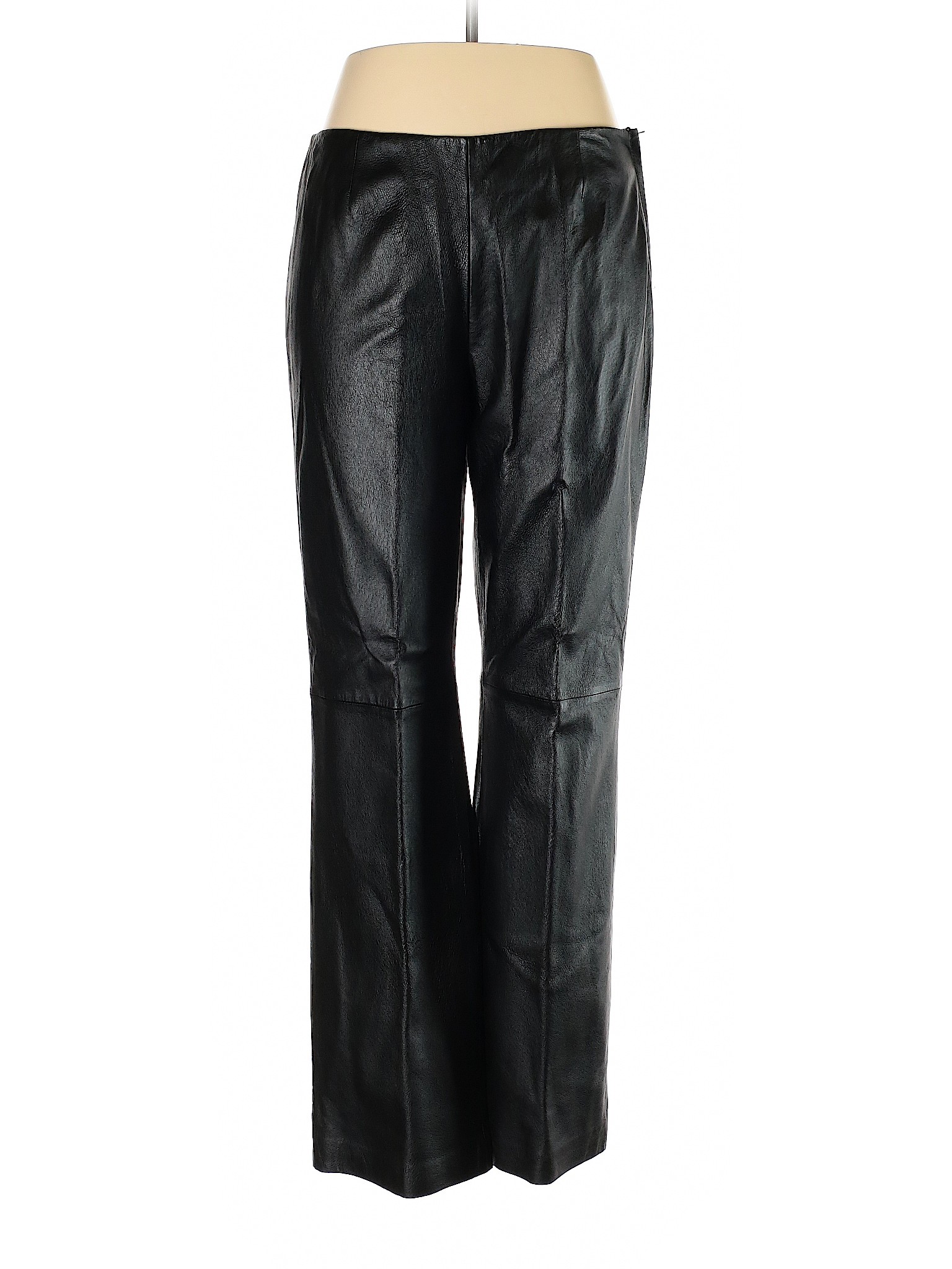 Newport News 100% Leather Solid Black Leather Pants Size 14 - 77% off ...