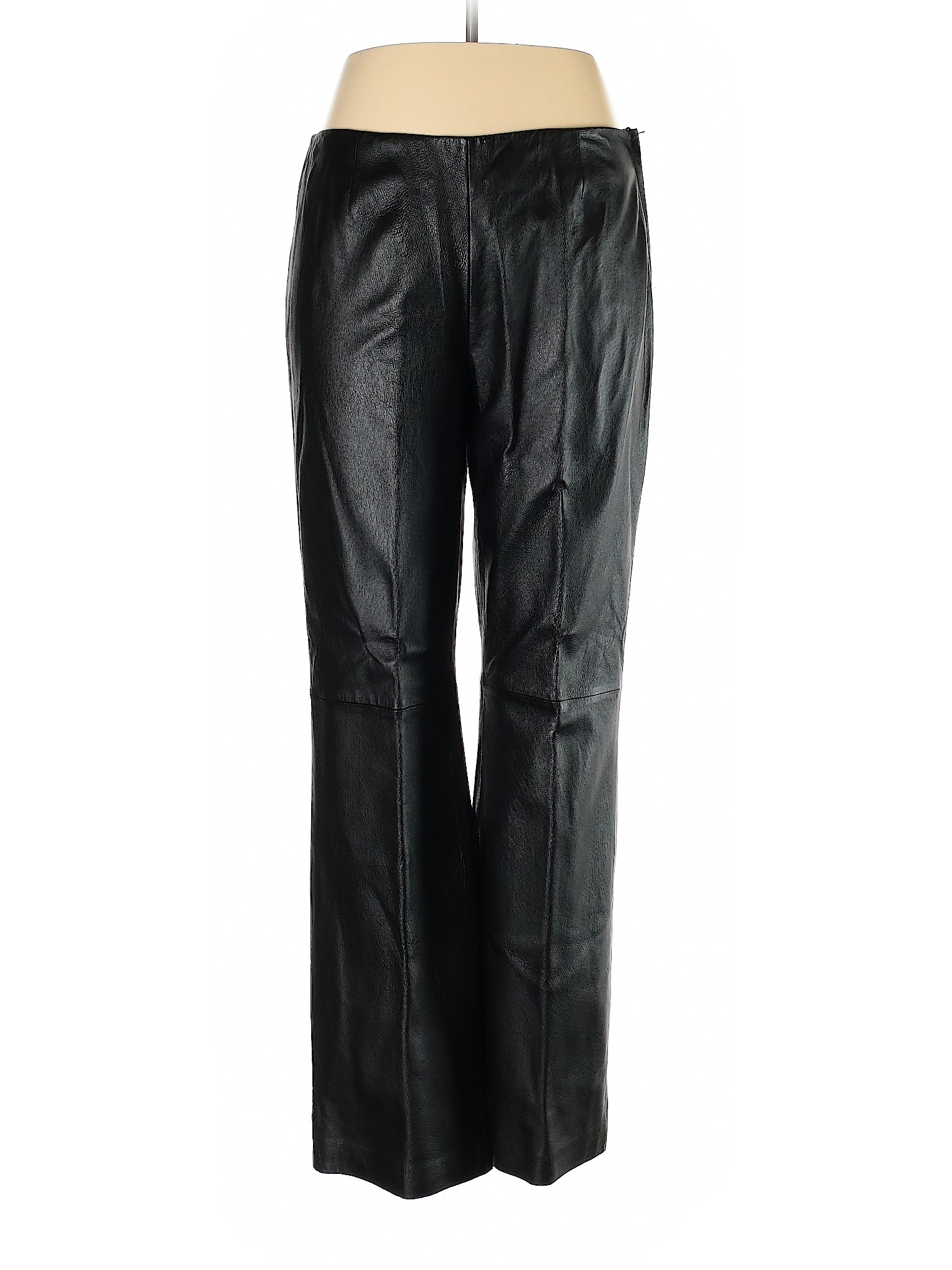 Newport News 100% Leather Black Leather Pants Size 14 - 77% off | ThredUp