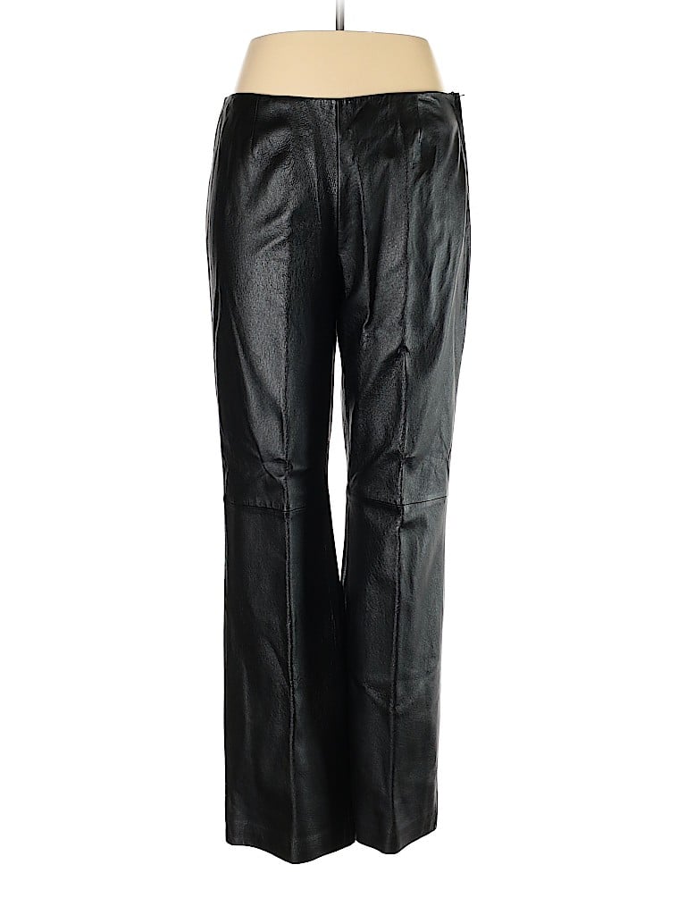 Newport News 100% Leather Solid Black Leather Pants Size 14 - 77% off ...