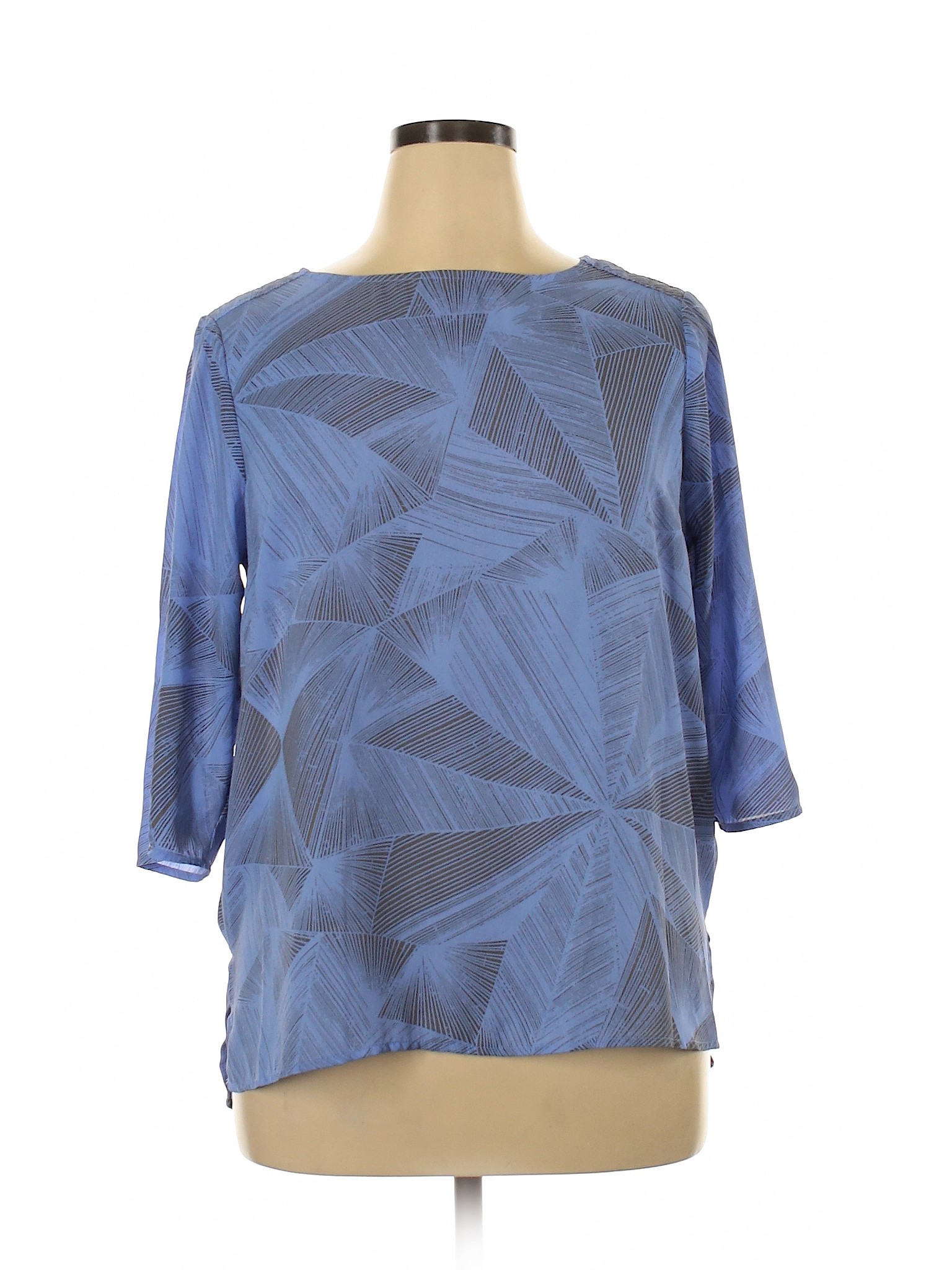 Apt. 9 Women Blue Long Sleeve Blouse L | eBay