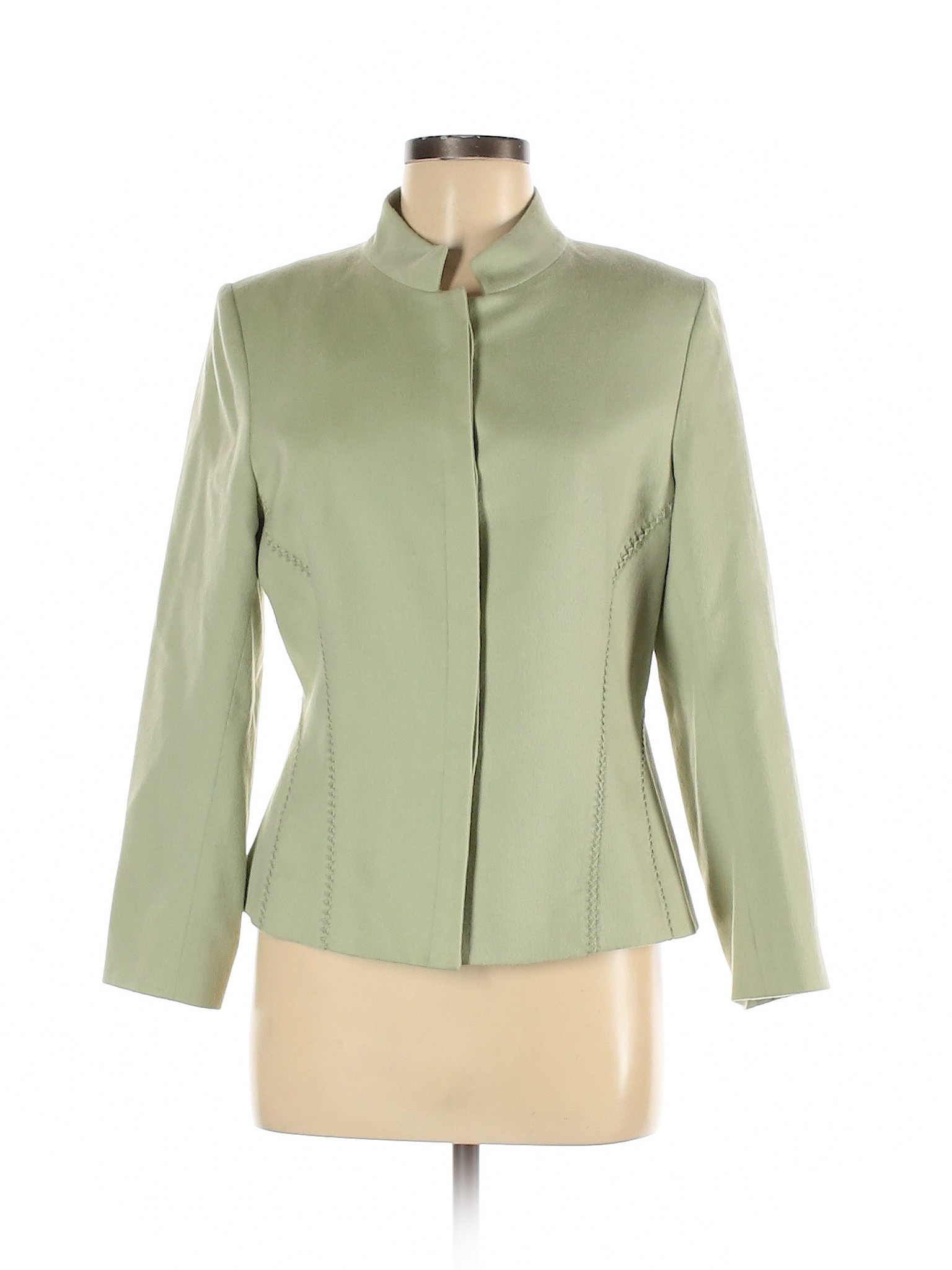 Albert Nipon Women Green Wool Coat 8 | eBay