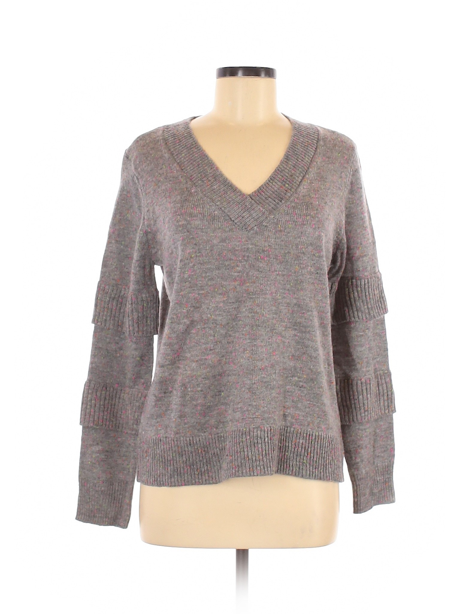 Design History Women Gray Pullover Sweater M | eBay