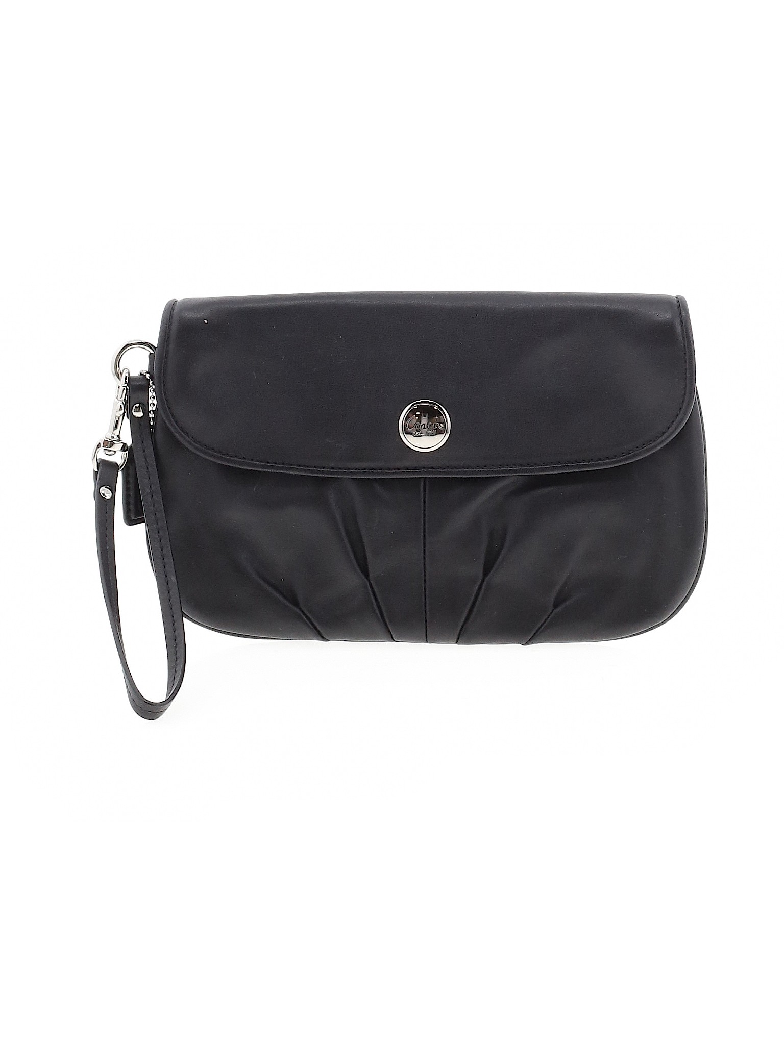 Coach Factory Solid Black Leather Wristlet One Size - 64% off | thredUP