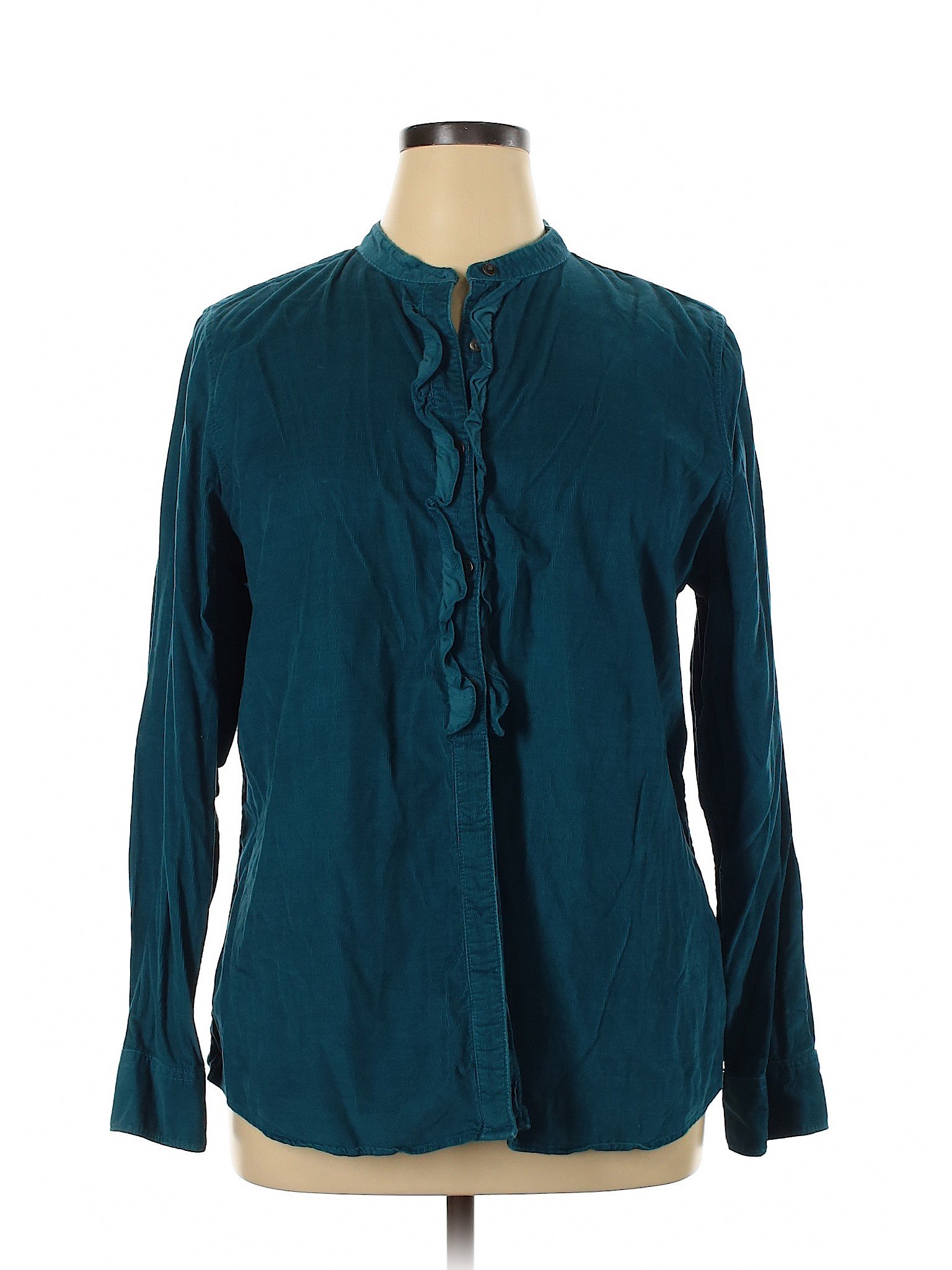 Lands' End Women Green Long Sleeve Button-Down Shirt XL | eBay