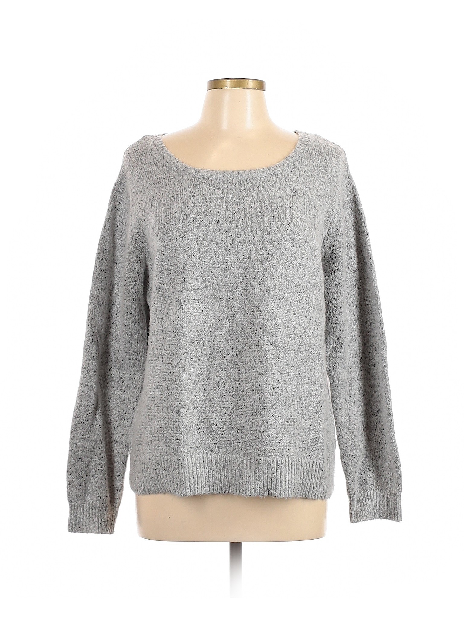 Madison Women Gray Pullover Sweater L | eBay