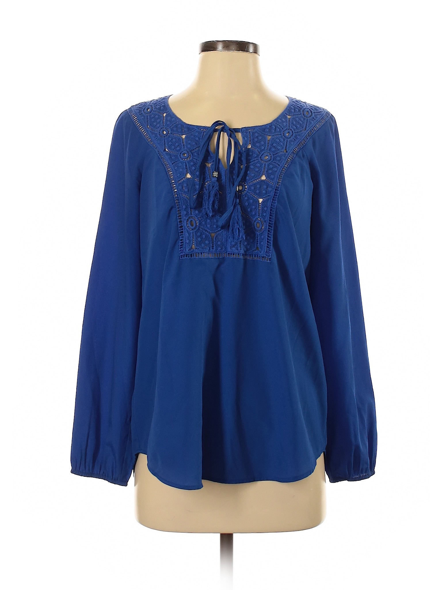 Daniel Rainn Women Blue Long Sleeve Blouse S | eBay