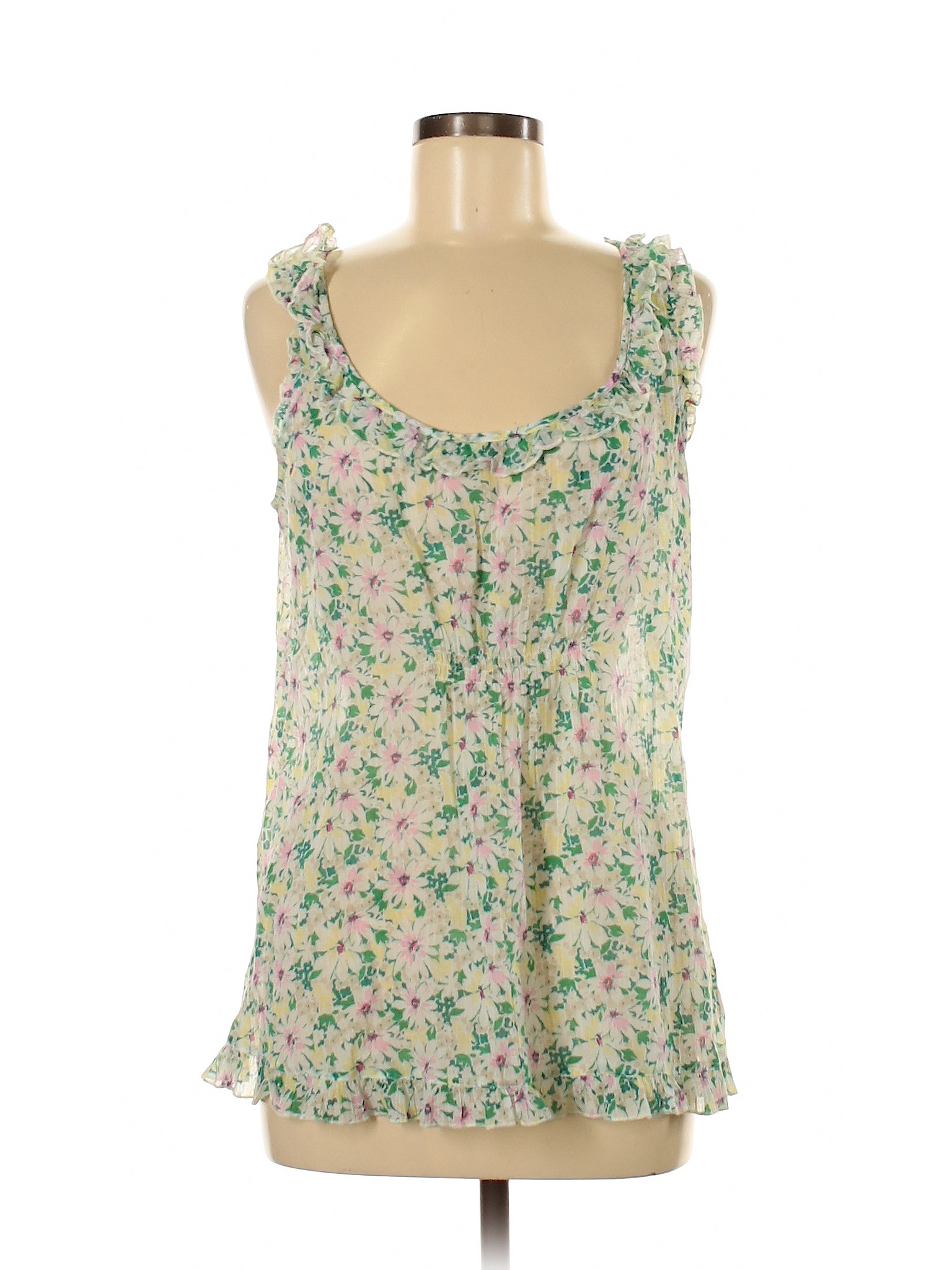 Old Navy 100% Cotton Floral Green Sleeveless Blouse Size M - 52% off ...