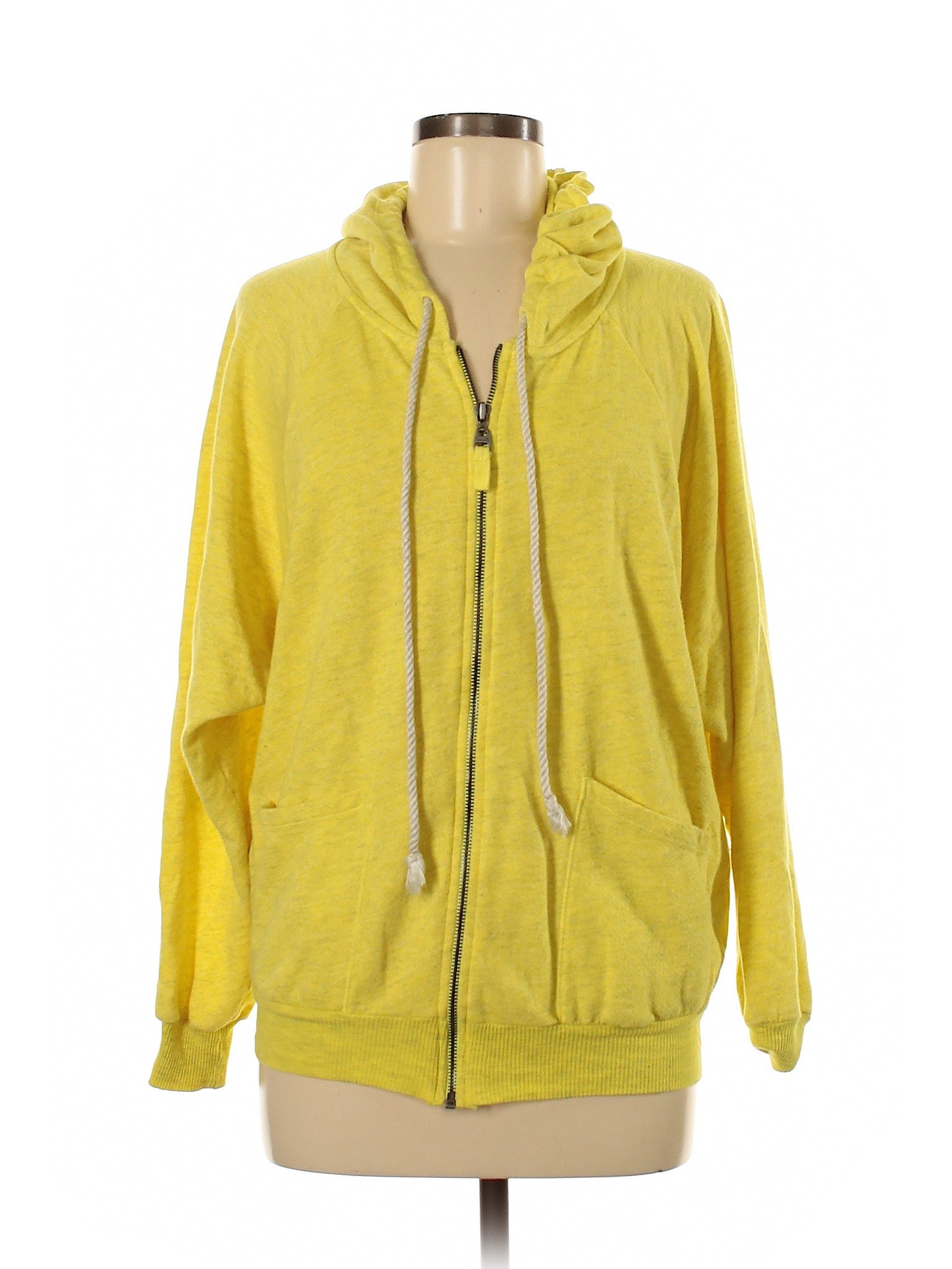 Splendid Yellow Zip Up Hoodie Size M - 74% off | thredUP