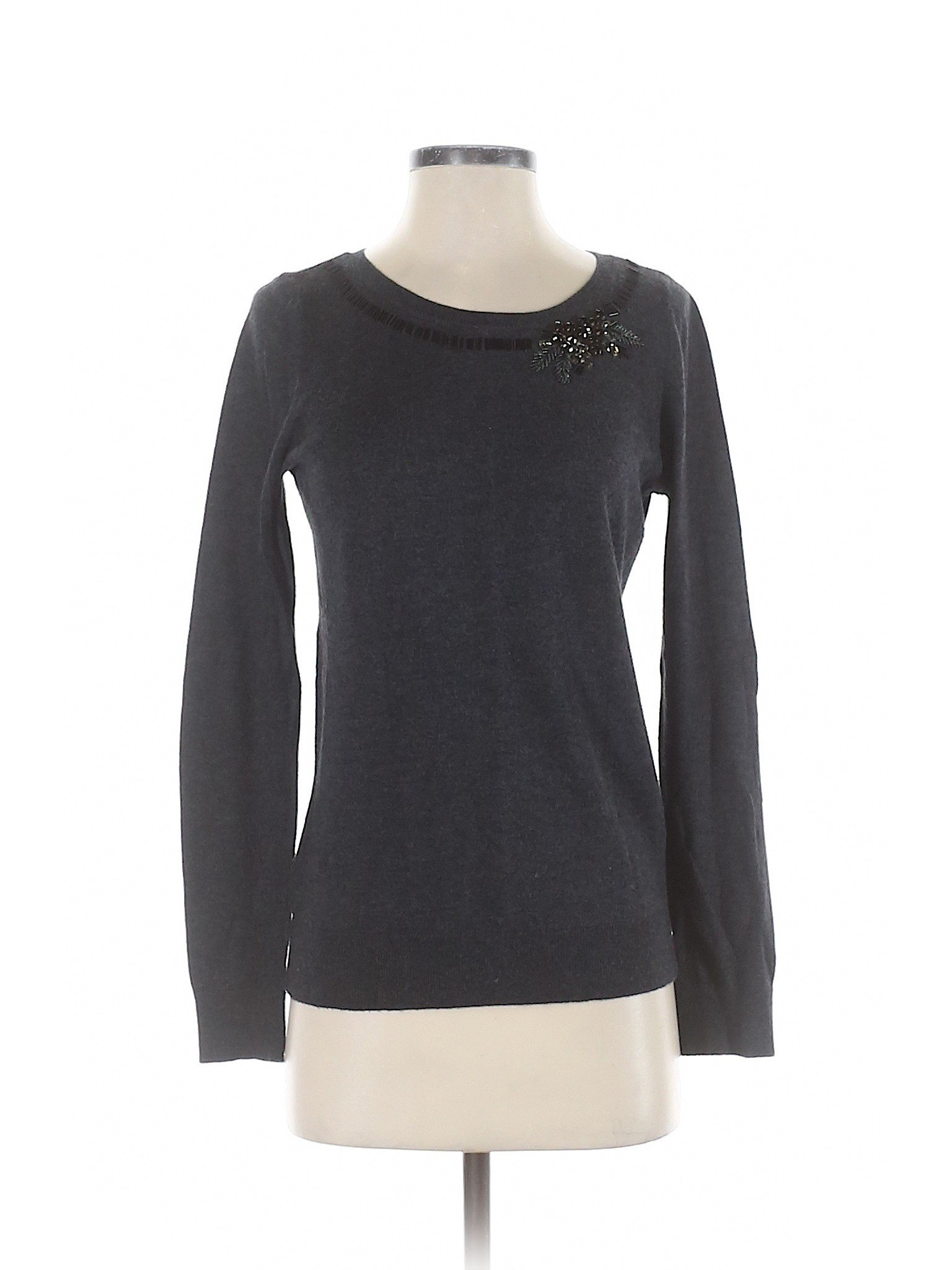 Ann Taylor LOFT Outlet Women Gray Pullover Sweater S | eBay