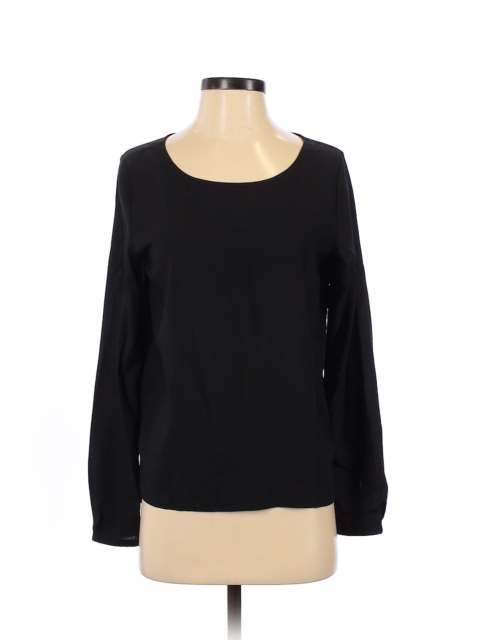 Uniqlo Women Black Long Sleeve Blouse S | eBay