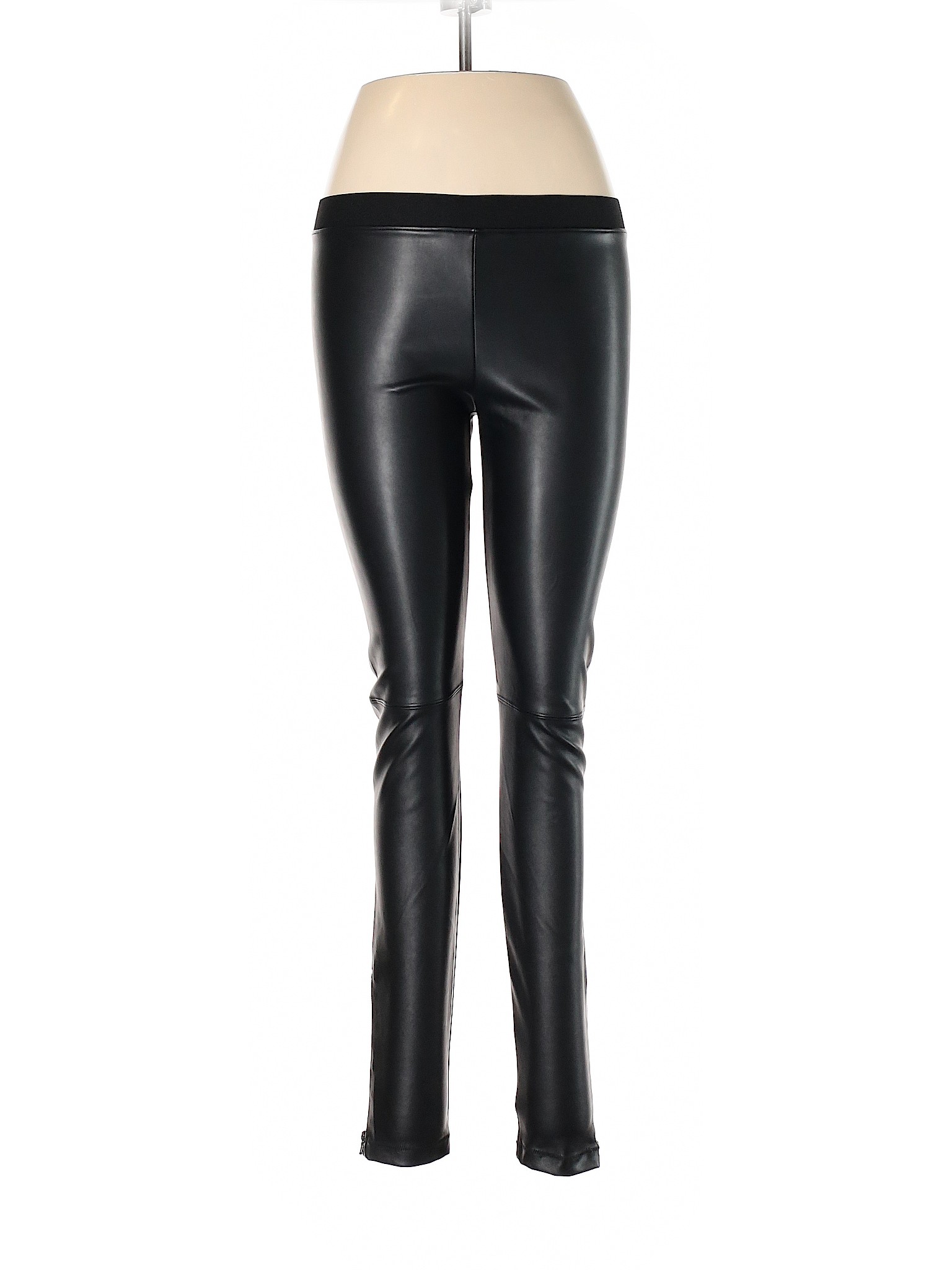 David Lerner Women Black Faux Leather Pants M | eBay