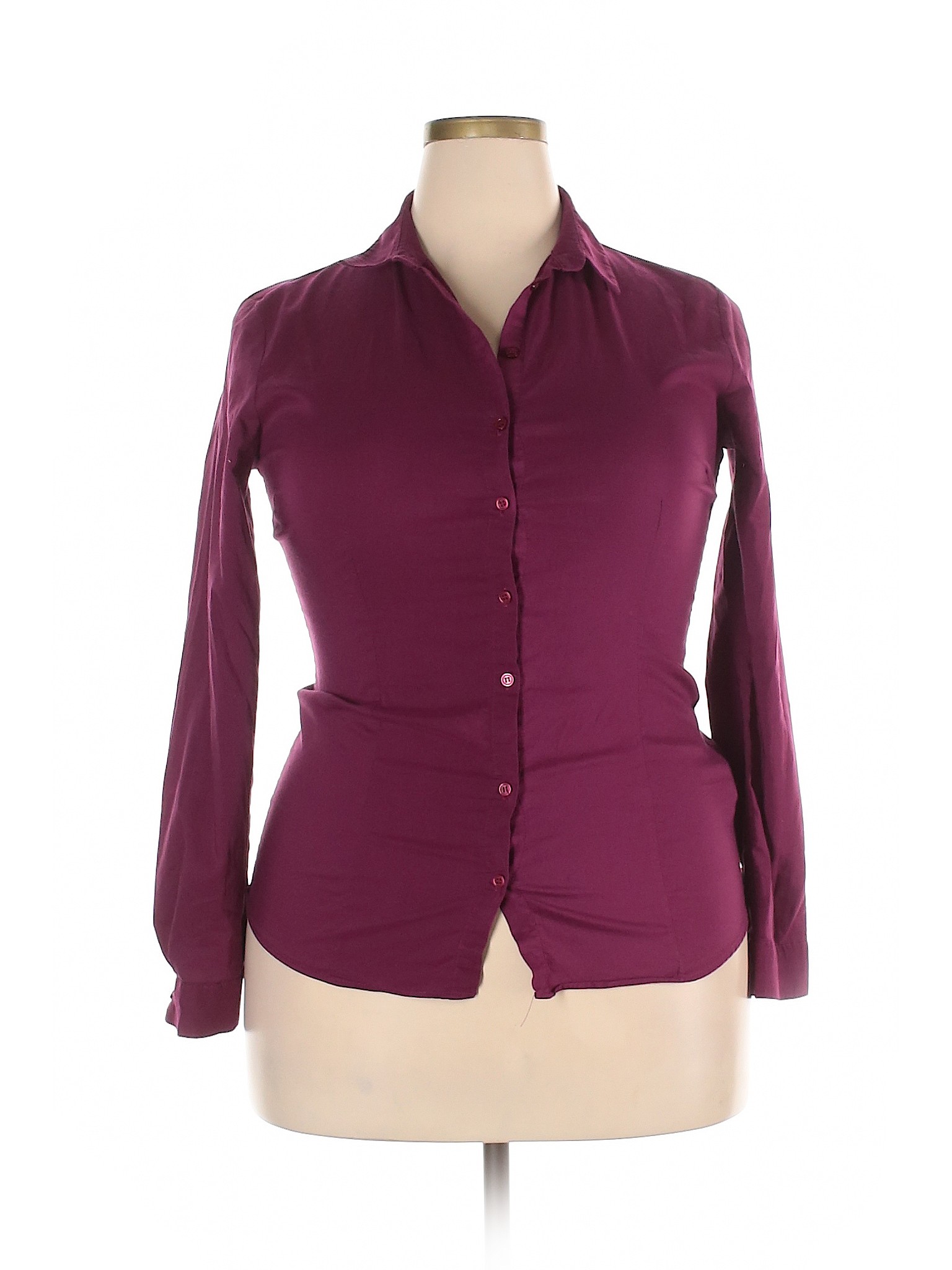 Assorted Brands Women Purple Long Sleeve Button-Down Shirt XXL | eBay