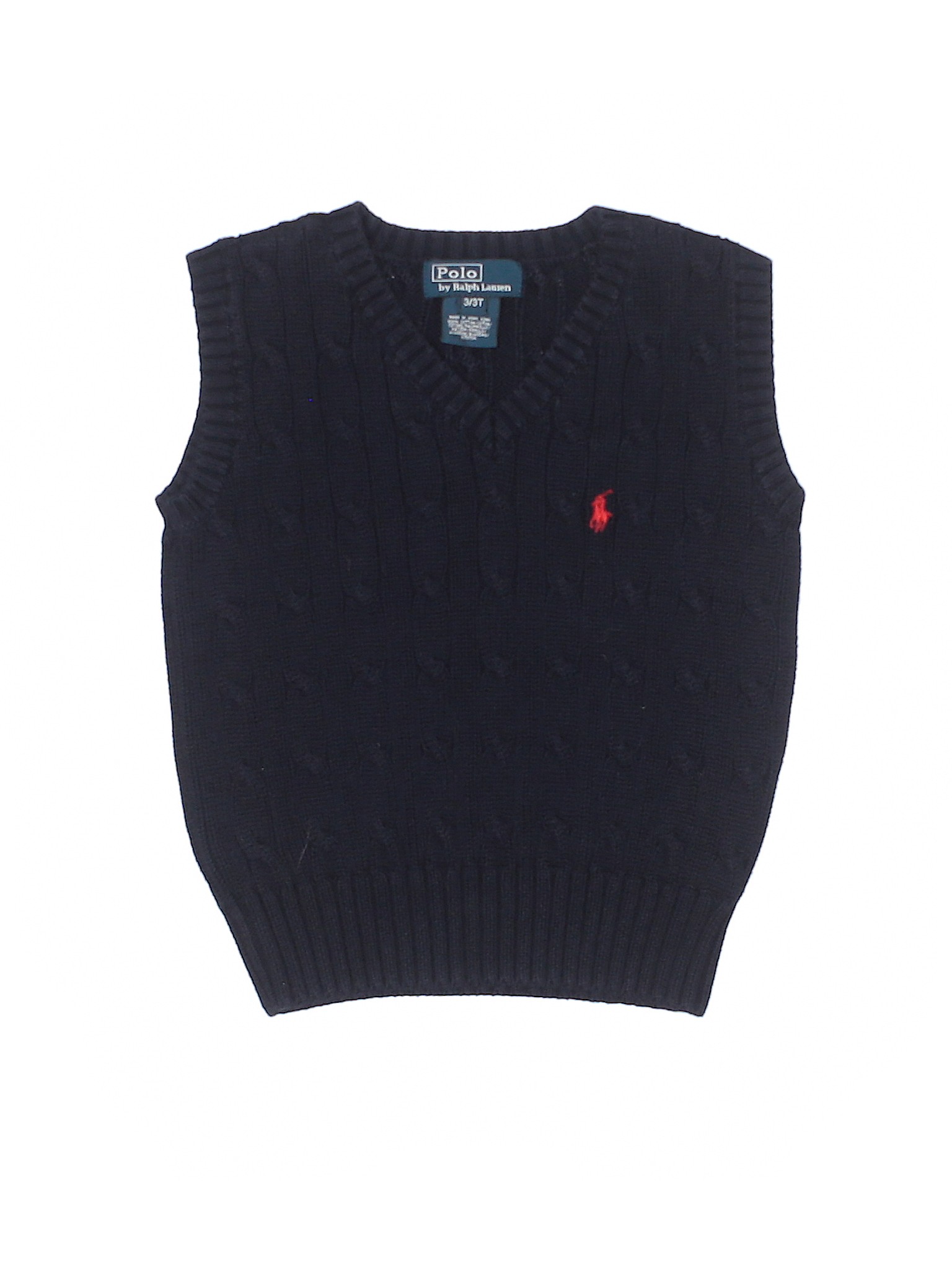 Polo by Ralph Lauren Boys Black Sweater Vest 3T | eBay