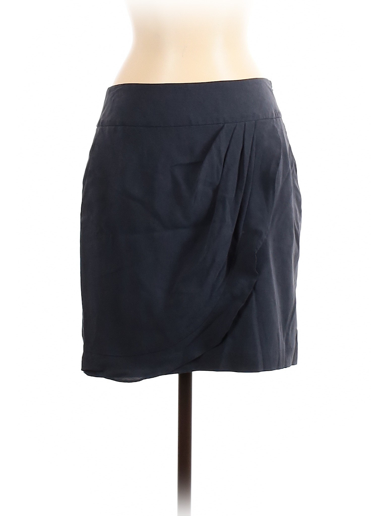 Ann Taylor LOFT Women Black Silk Skirt 2 | eBay