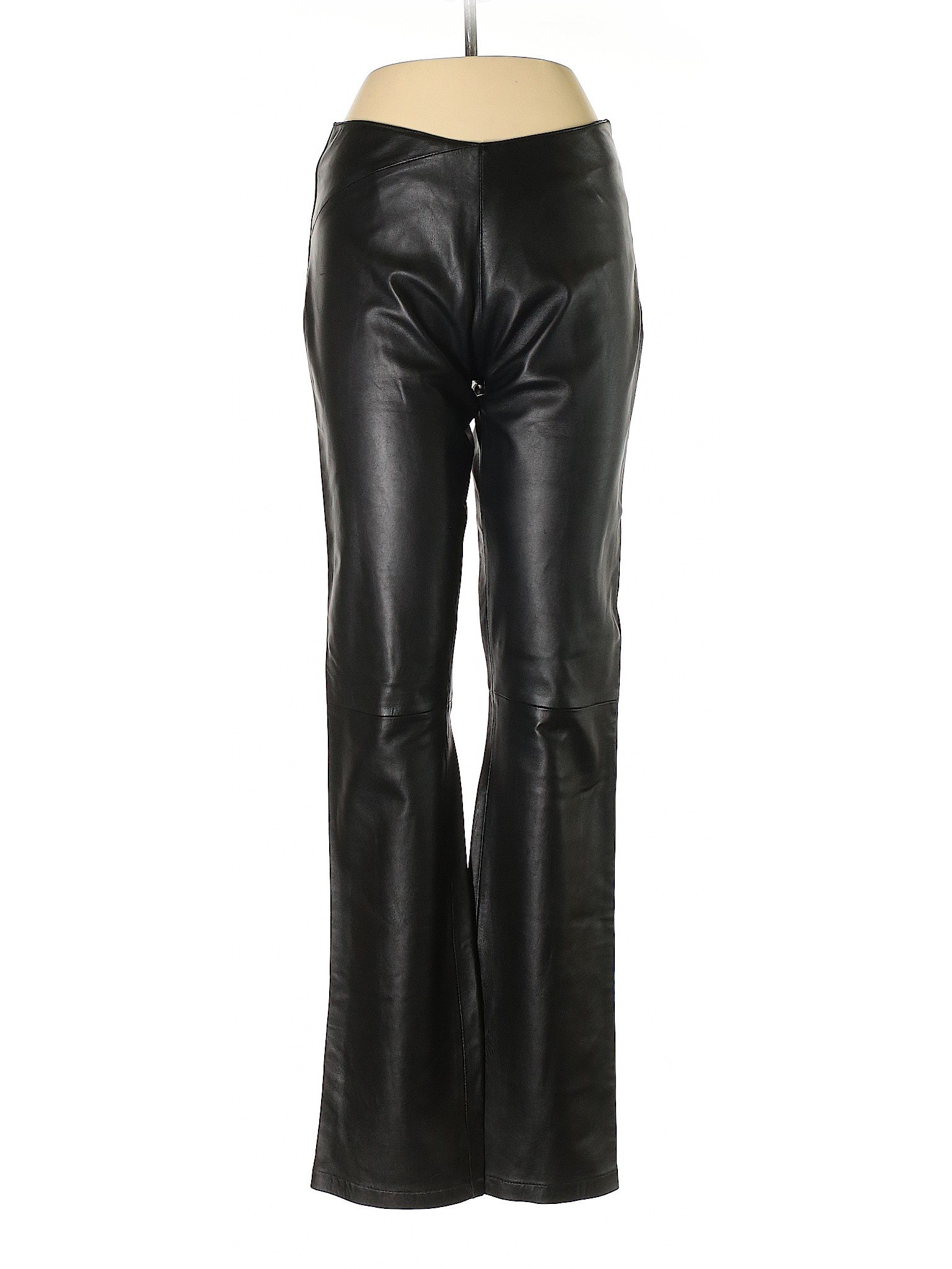 Paolo Santini 100% Leather Black Leather Pants Size 10 - 58% off | thredUP