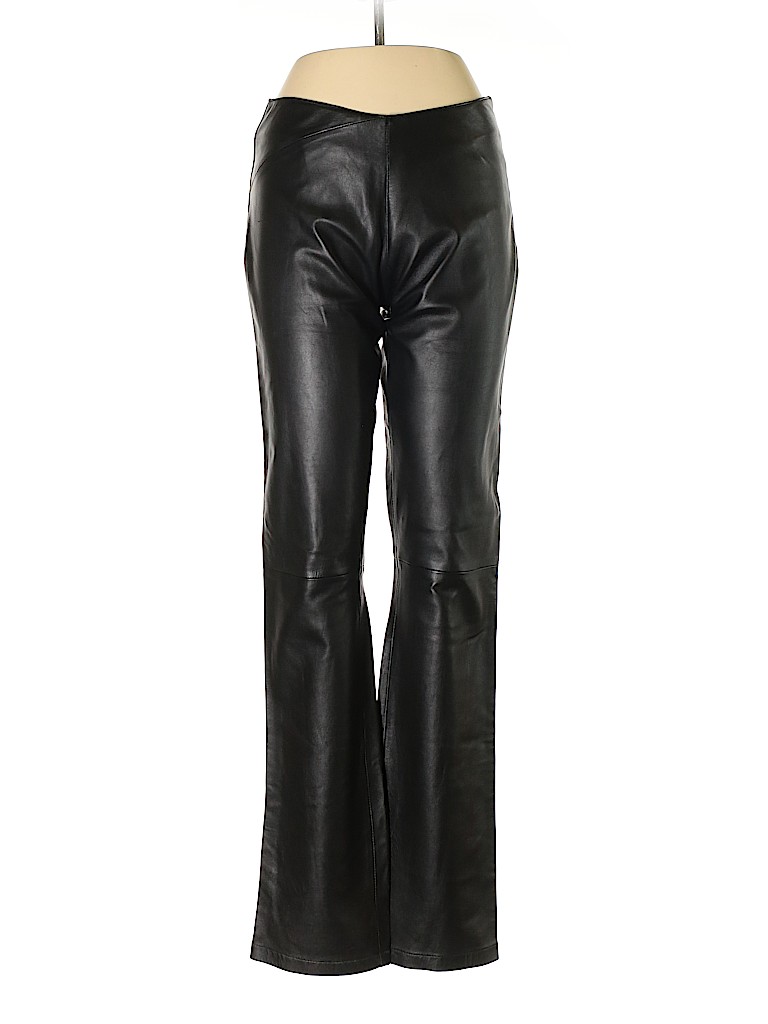 Paolo Santini 100% Leather Black Leather Pants Size 10 - 58% off | thredUP