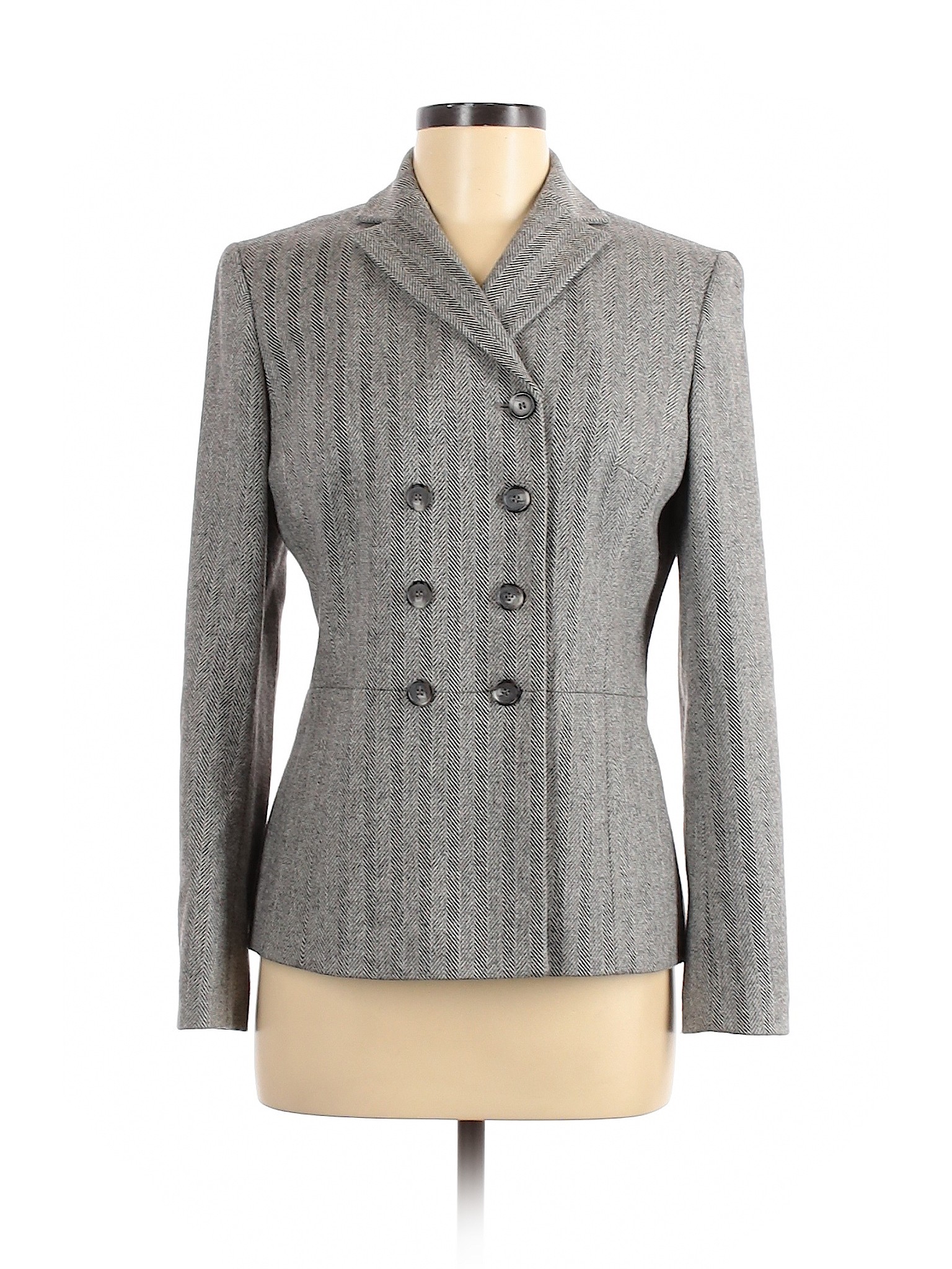 Ann Taylor Women Gray Wool Blazer 6 | eBay