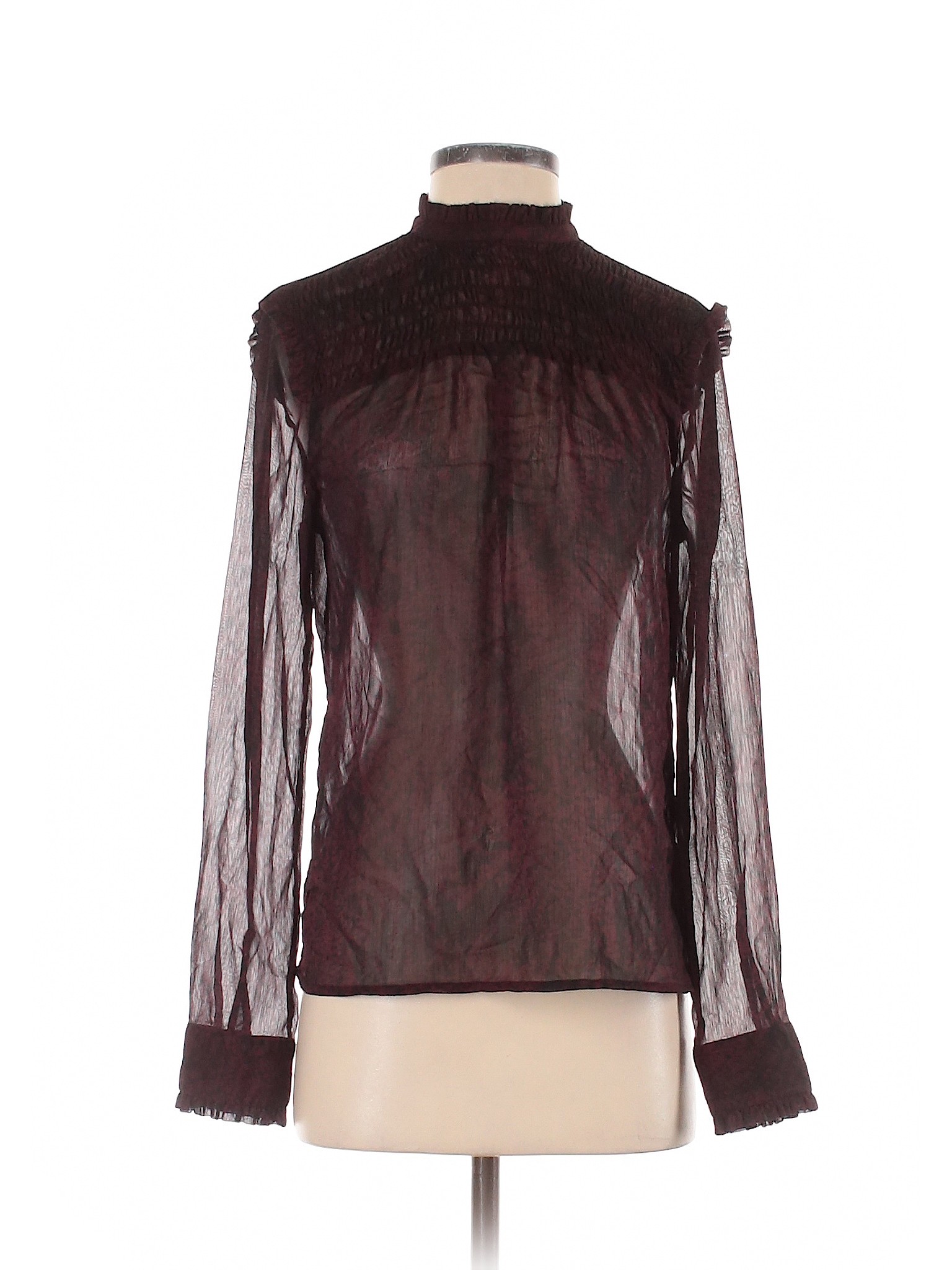 Who What Wear Women Brown Long Sleeve Blouse S | eBay