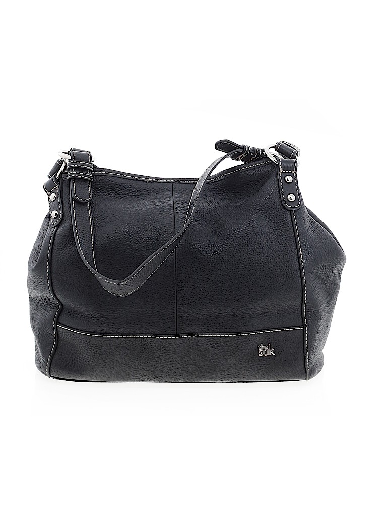 the sak black leather shoulder bag