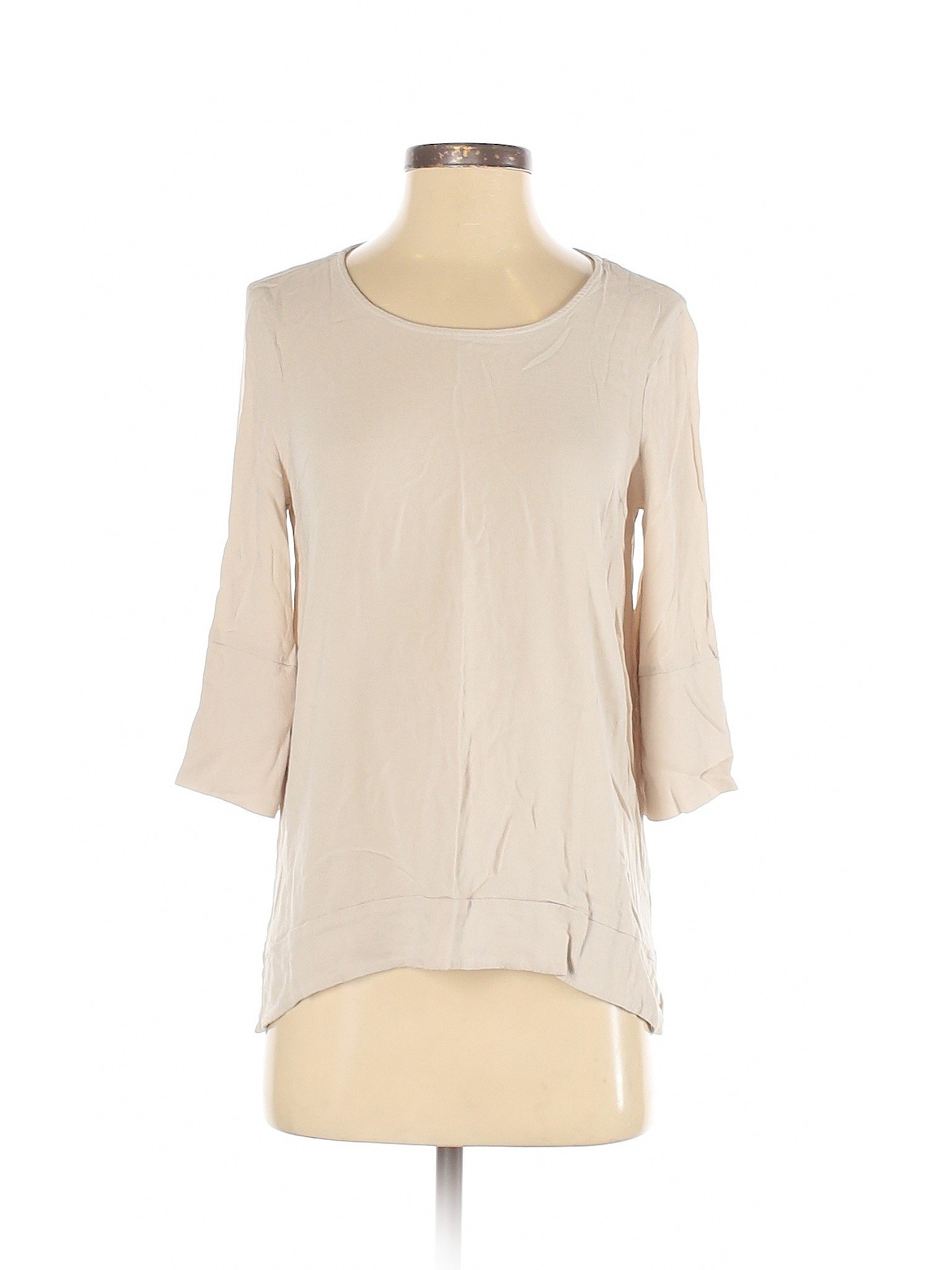 Downeast Women Brown 3/4 Sleeve Blouse S | eBay