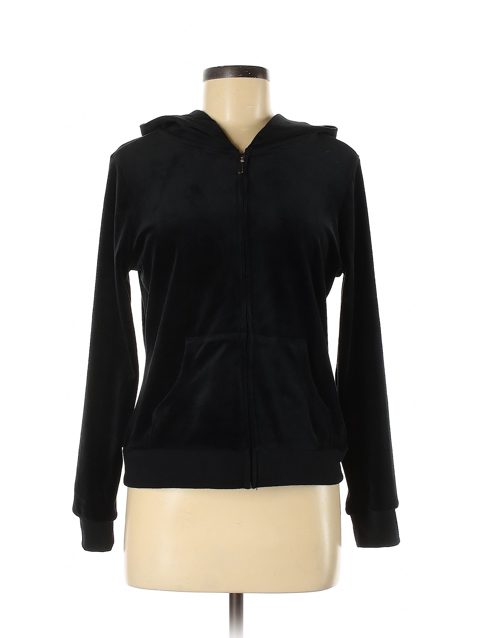 Juicy Couture Solid Black Zip Up Hoodie Size M - 84% off | thredUP