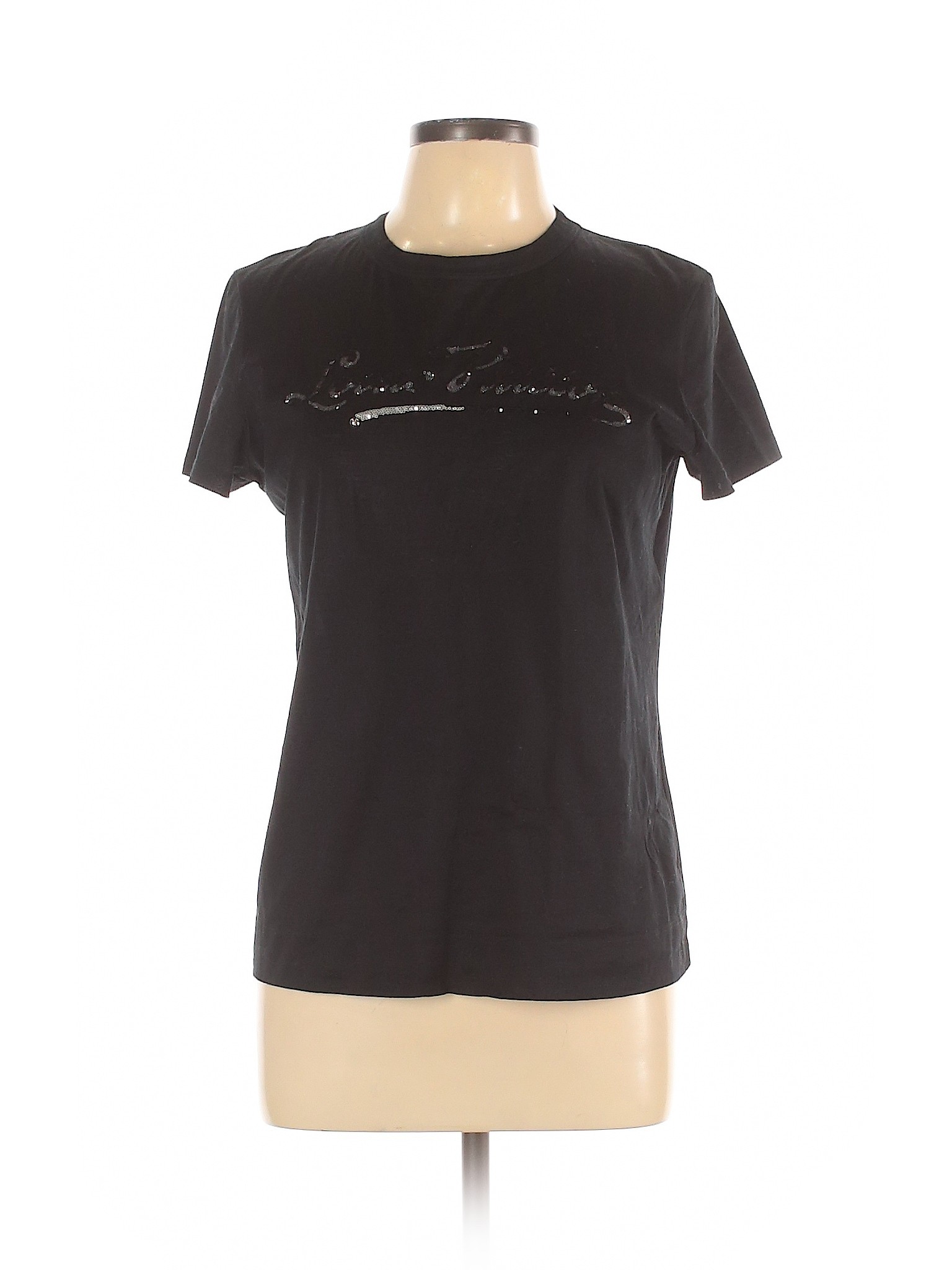 Louis Vuitton Women Black Short Sleeve T-Shirt L | eBay