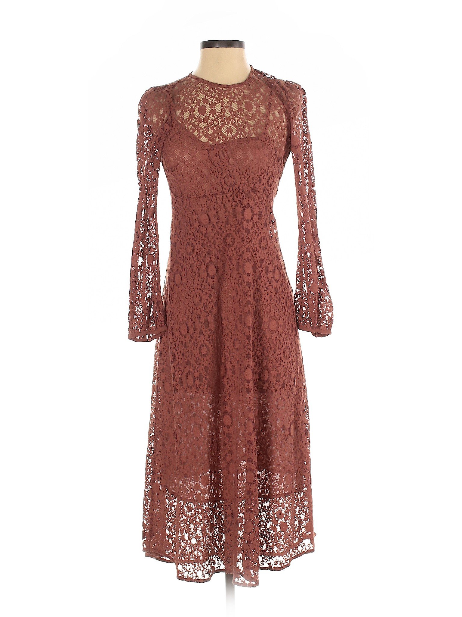 Zara Women Brown Cocktail Dress XS | eBay