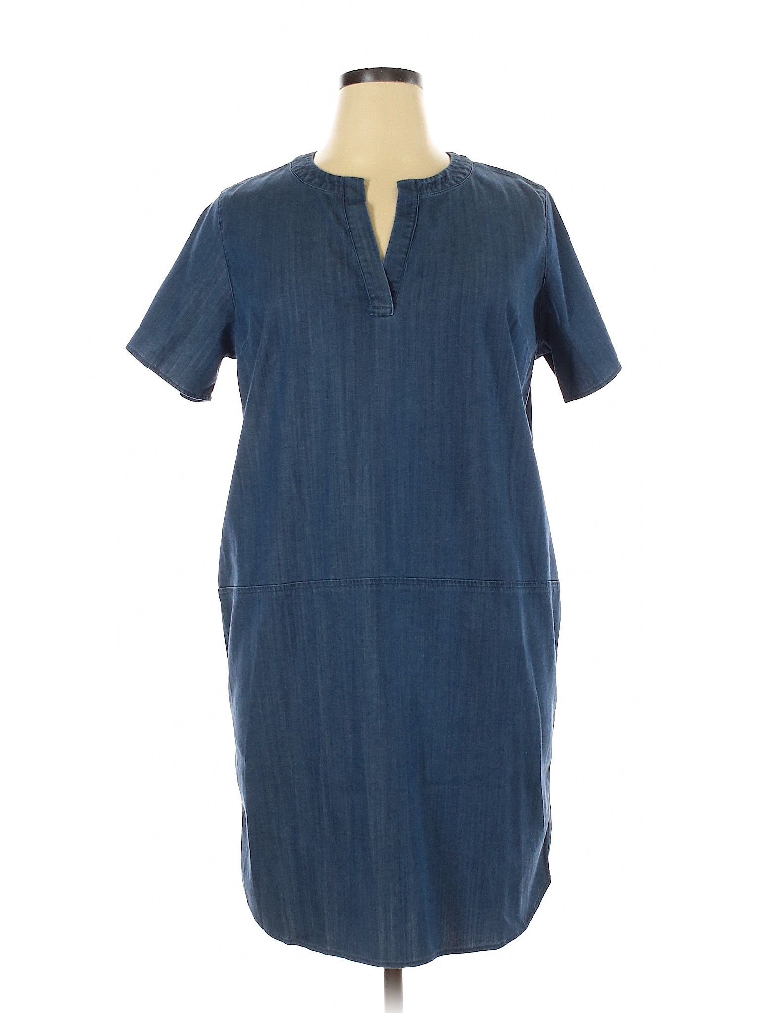 Lands' End Women Blue Casual Dress 16 | eBay