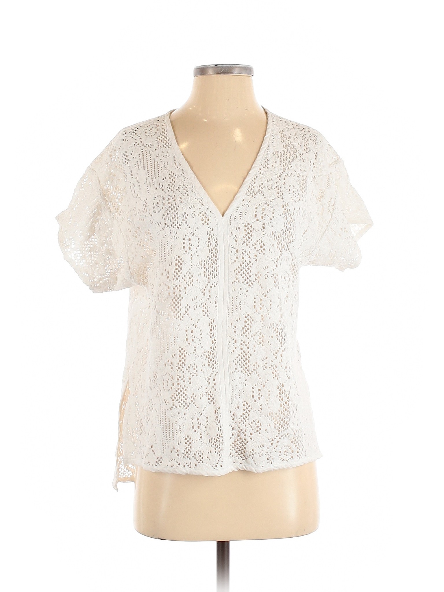 Banana Republic Women White Short Sleeve Blouse XS | eBay