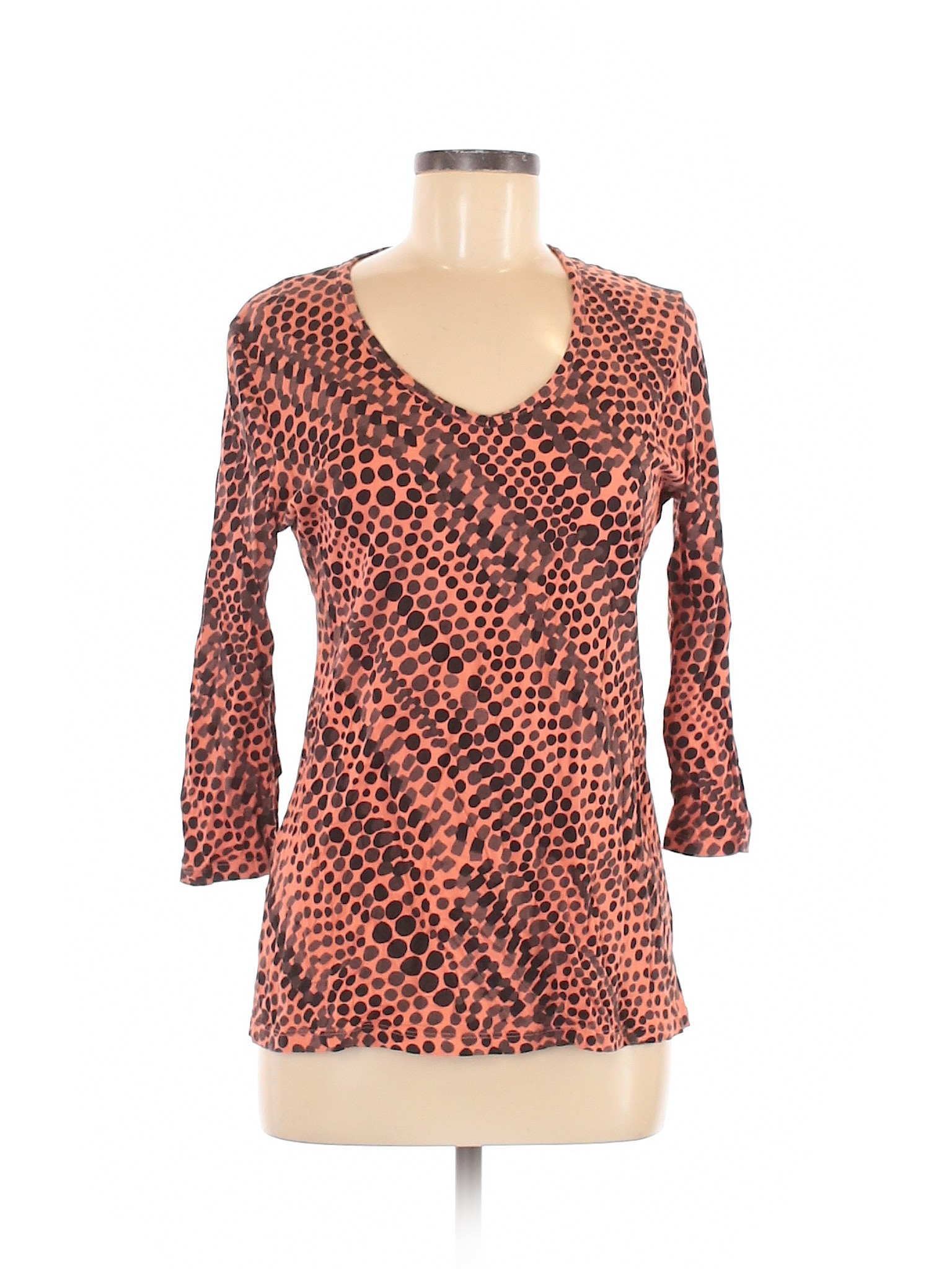 Prairie Cotton Animal Print Pink 3/4 Sleeve T-Shirt Size M - 50% off ...