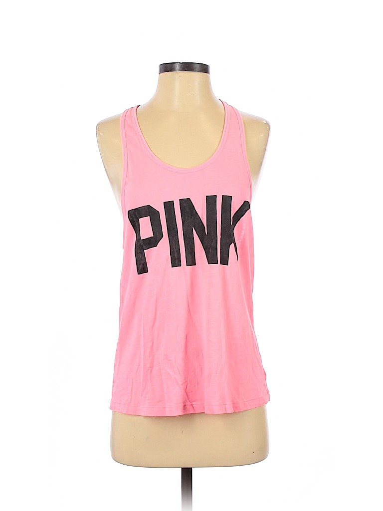 Victoria's Secret Pink Graphic Pink Tank Top Size XS - 50% off | thredUP