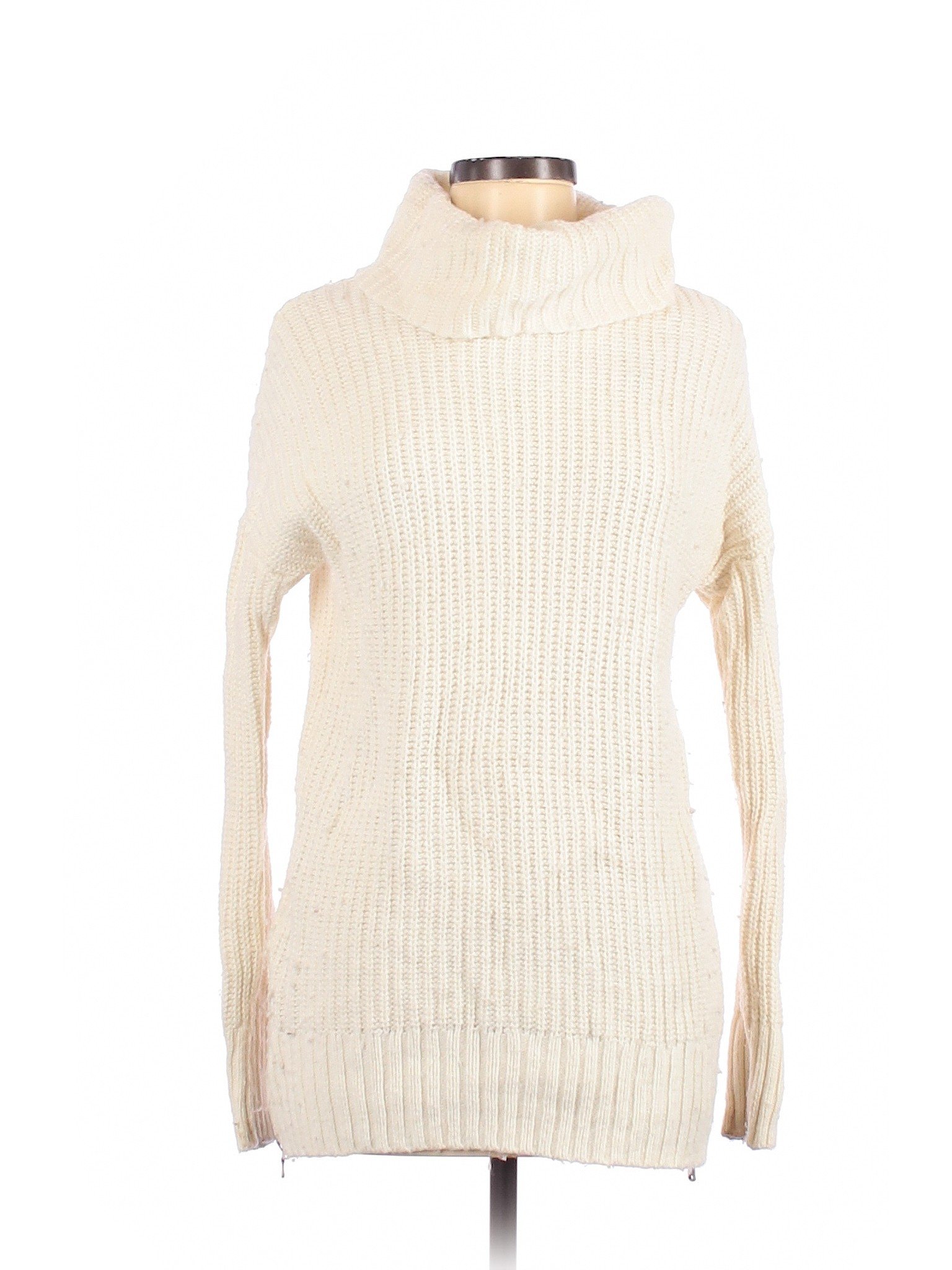 American Eagle Outfitters Women Ivory Turtleneck Sweater M | eBay