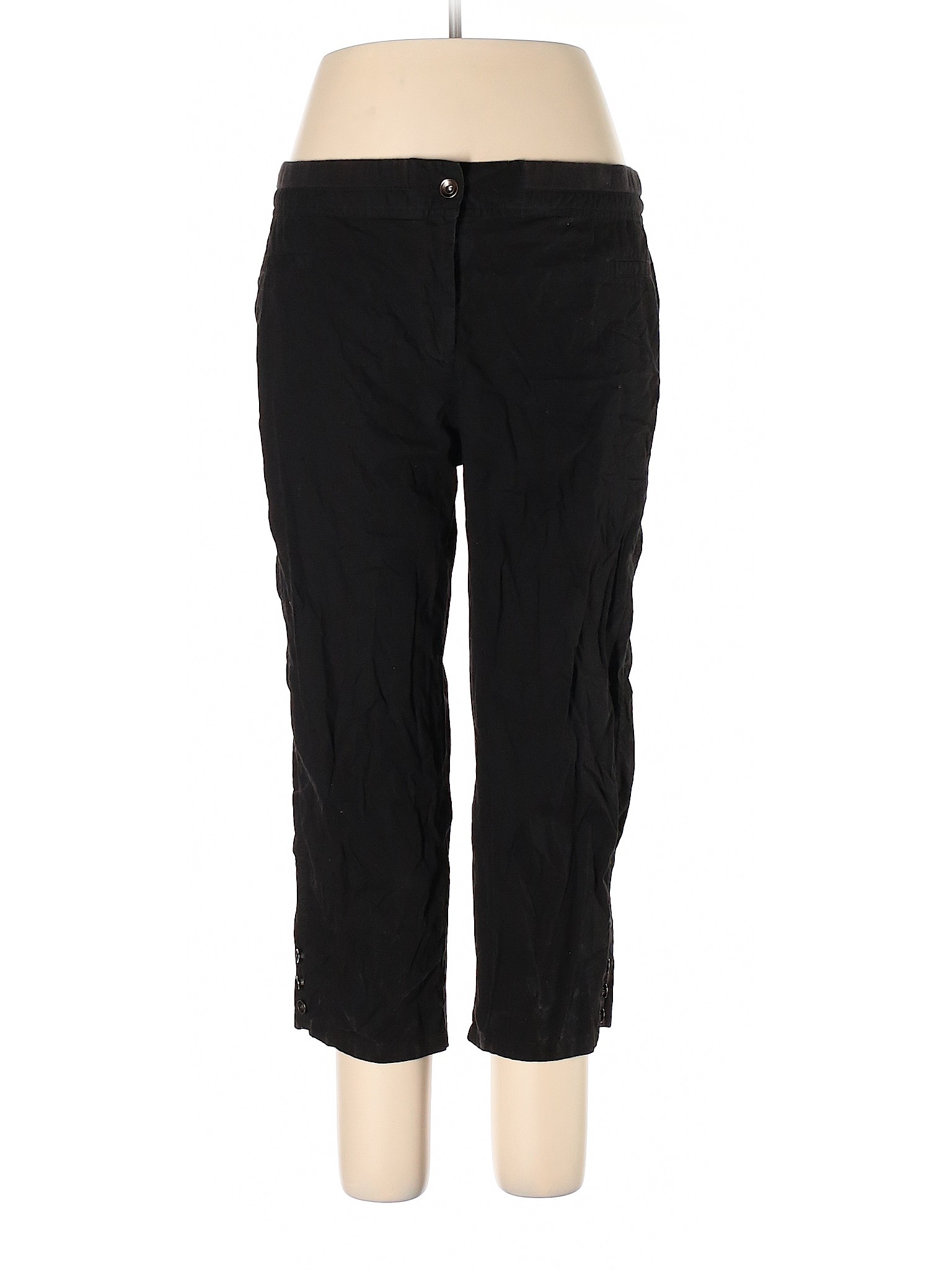 Rafaella Women Black Casual Pants 16 | eBay