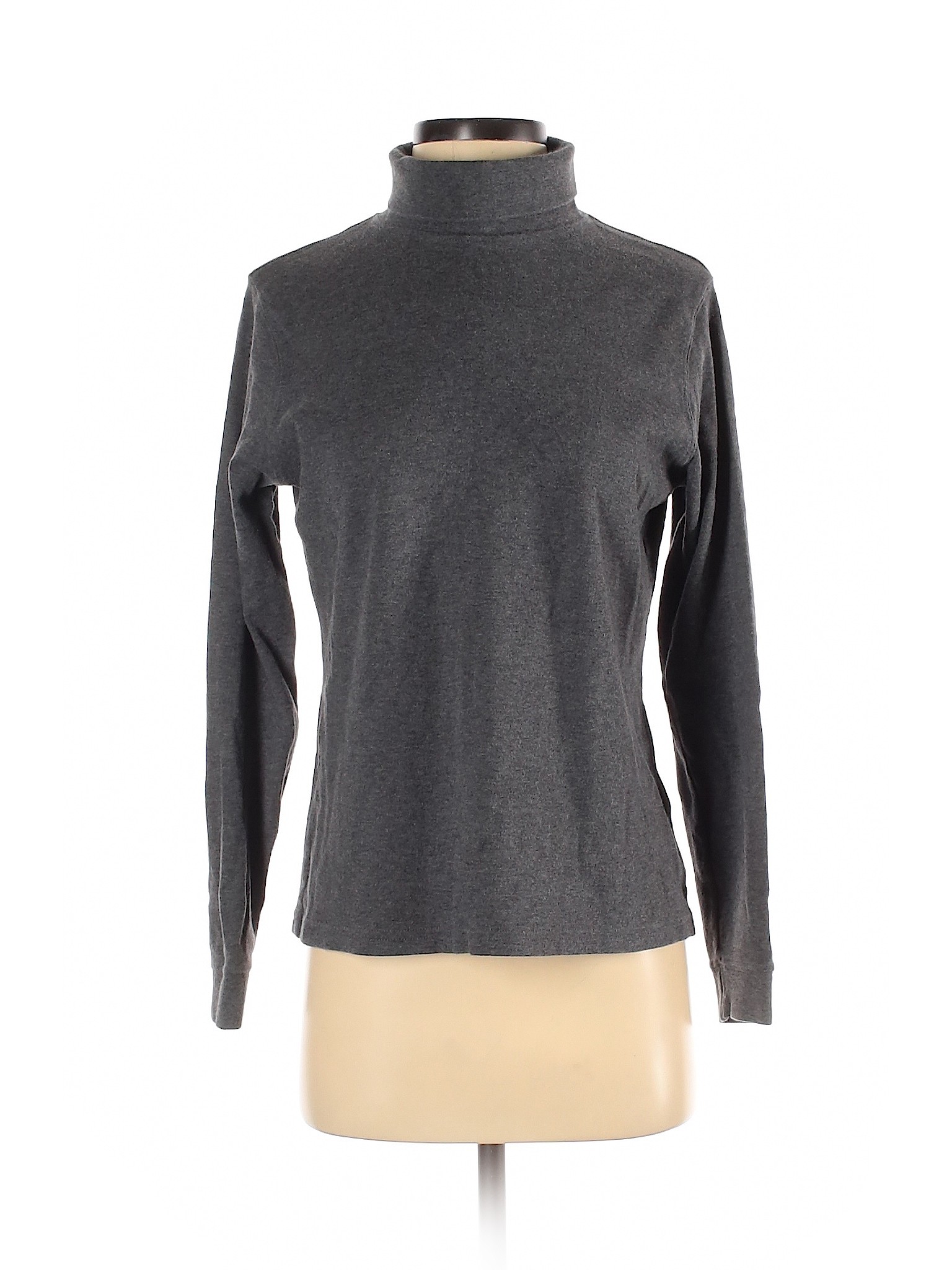 L.L.Bean Women Gray Long Sleeve Turtleneck S | eBay