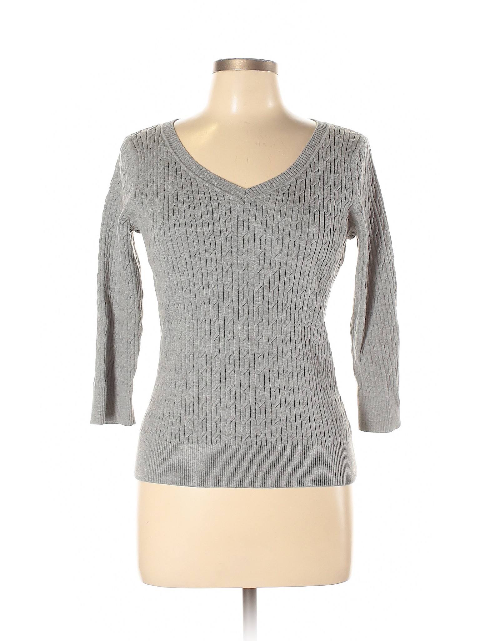 Talbots Women Gray Pullover Sweater L | eBay
