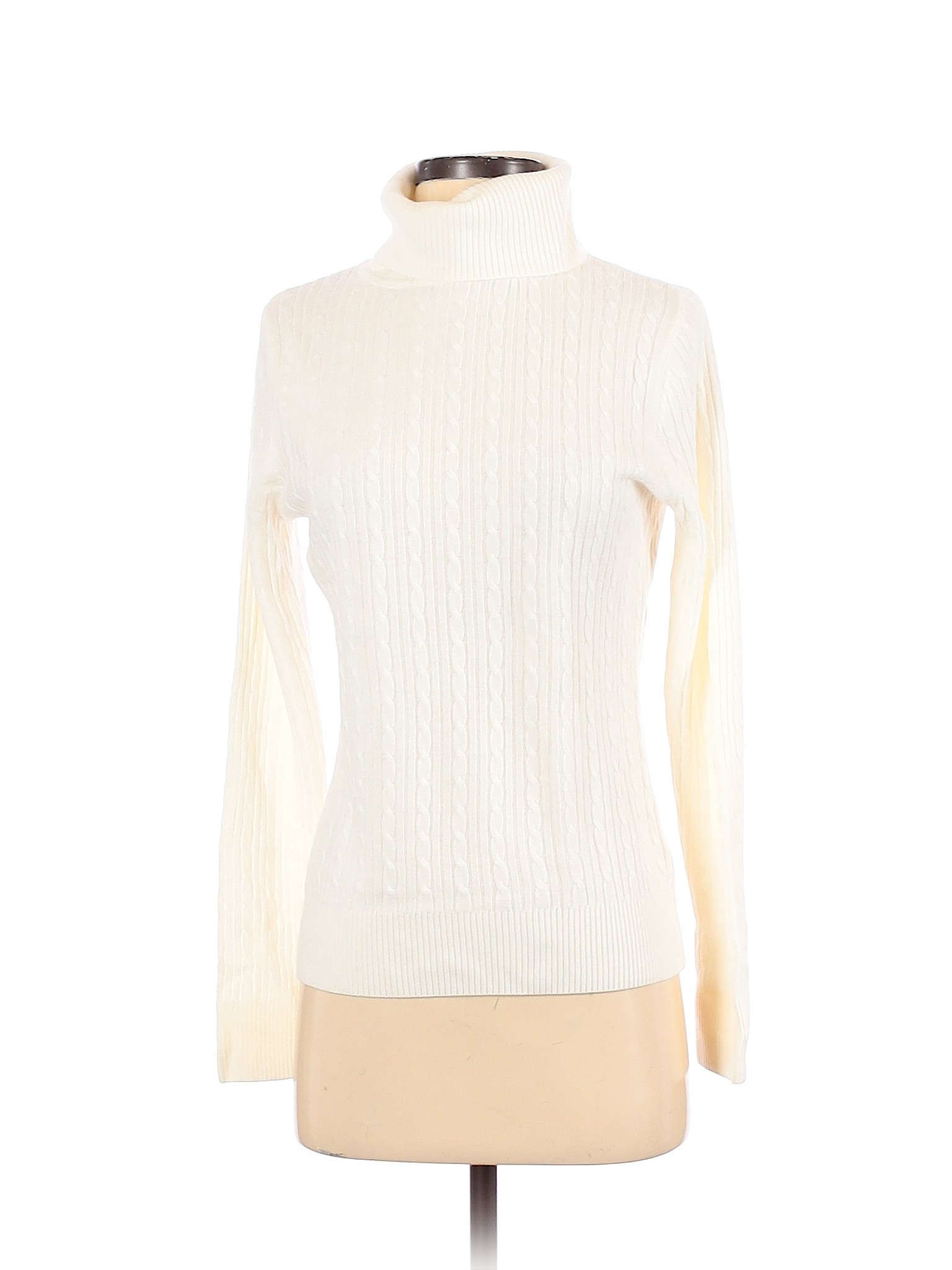 Croft & Barrow Women White Turtleneck Sweater S | eBay