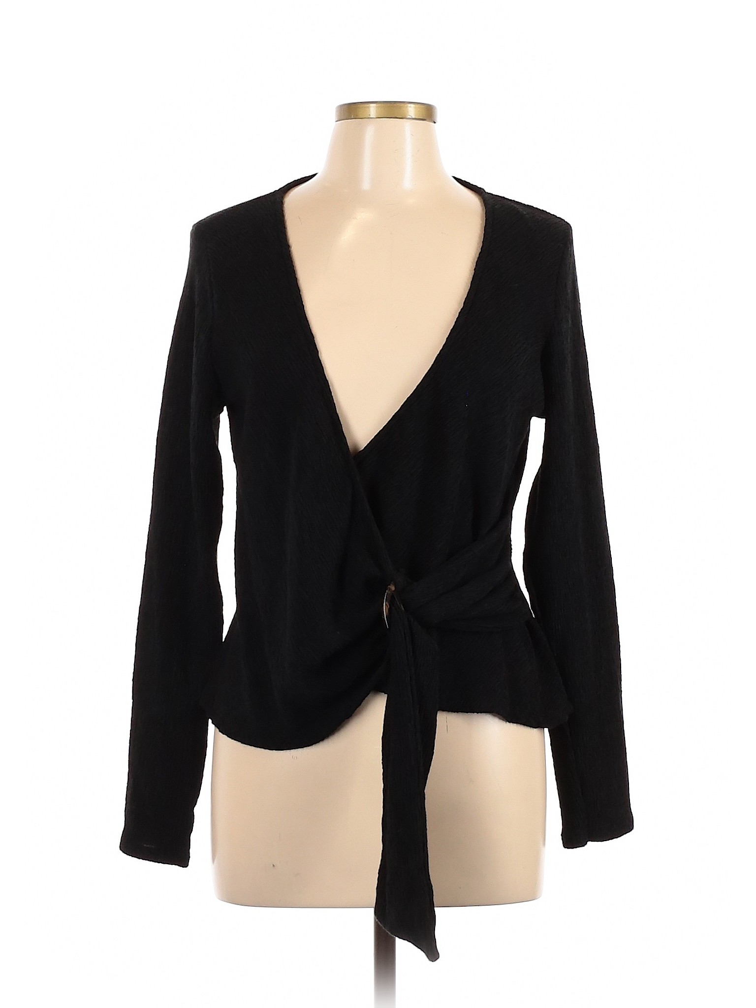 H&M Women Black Long Sleeve Top L | eBay