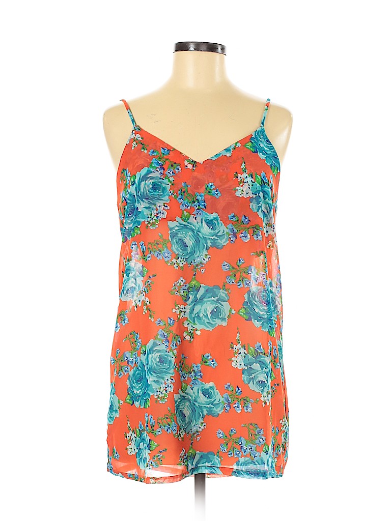 Show Me Your Mumu 100% Polyester Orange Sleeveless Blouse Size L - 70% ...