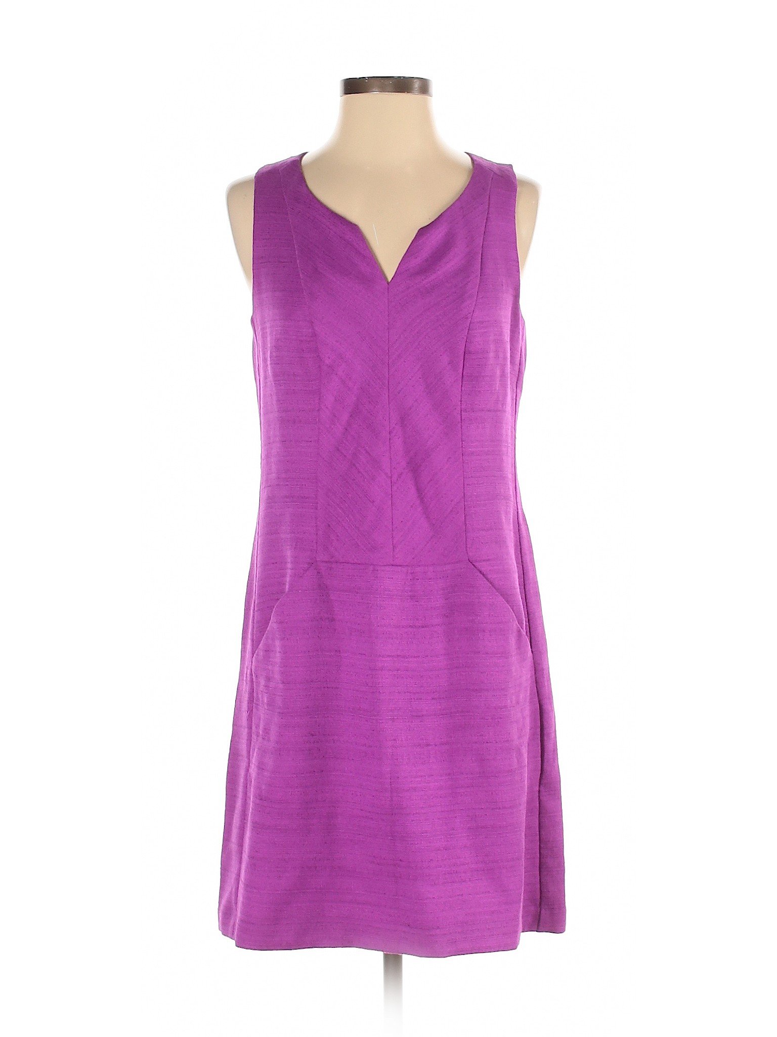 Ann Taylor LOFT Women Purple Casual Dress 4 | eBay