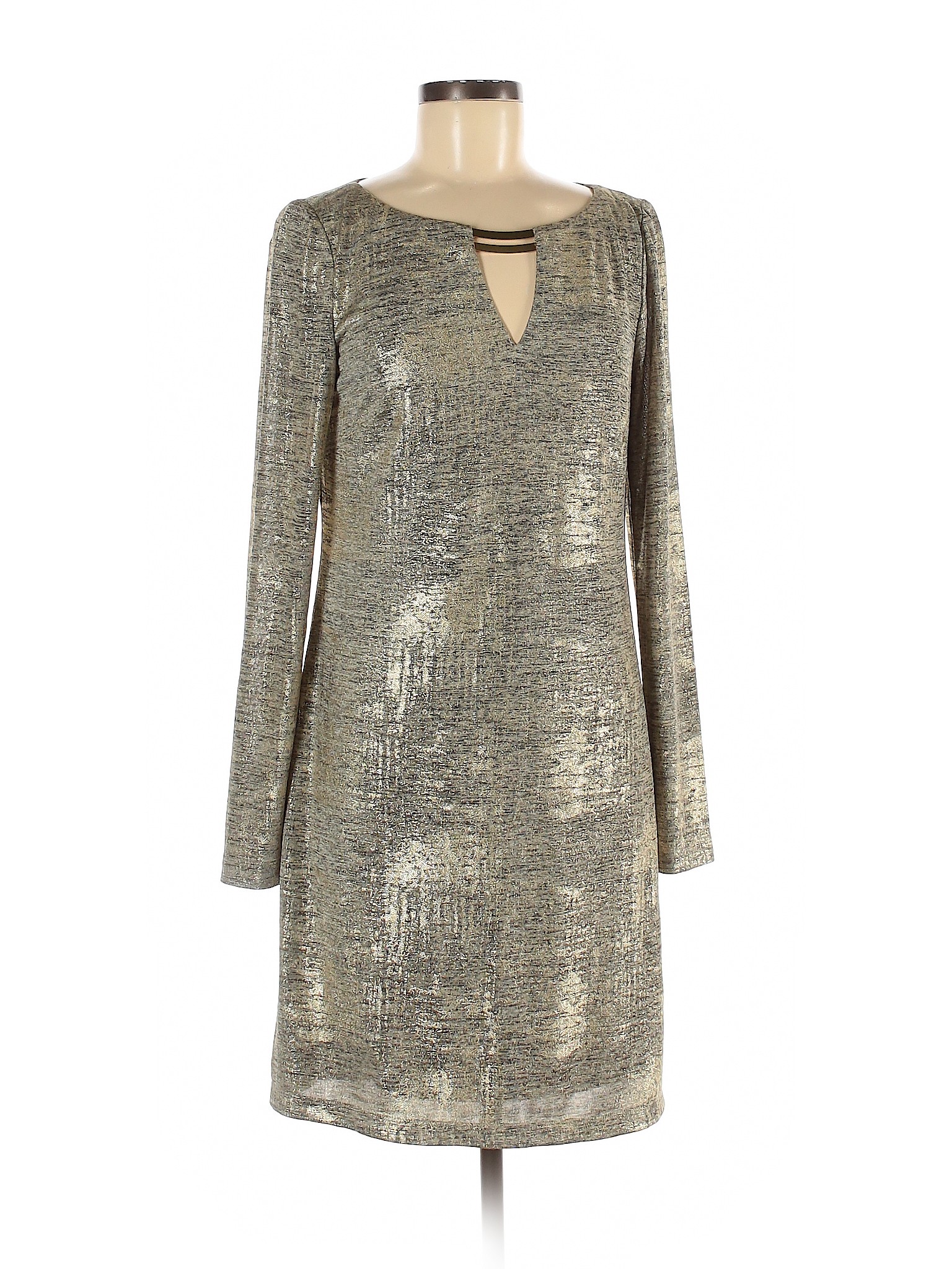 Vince Camuto Women Gold Casual Dress 8 | eBay