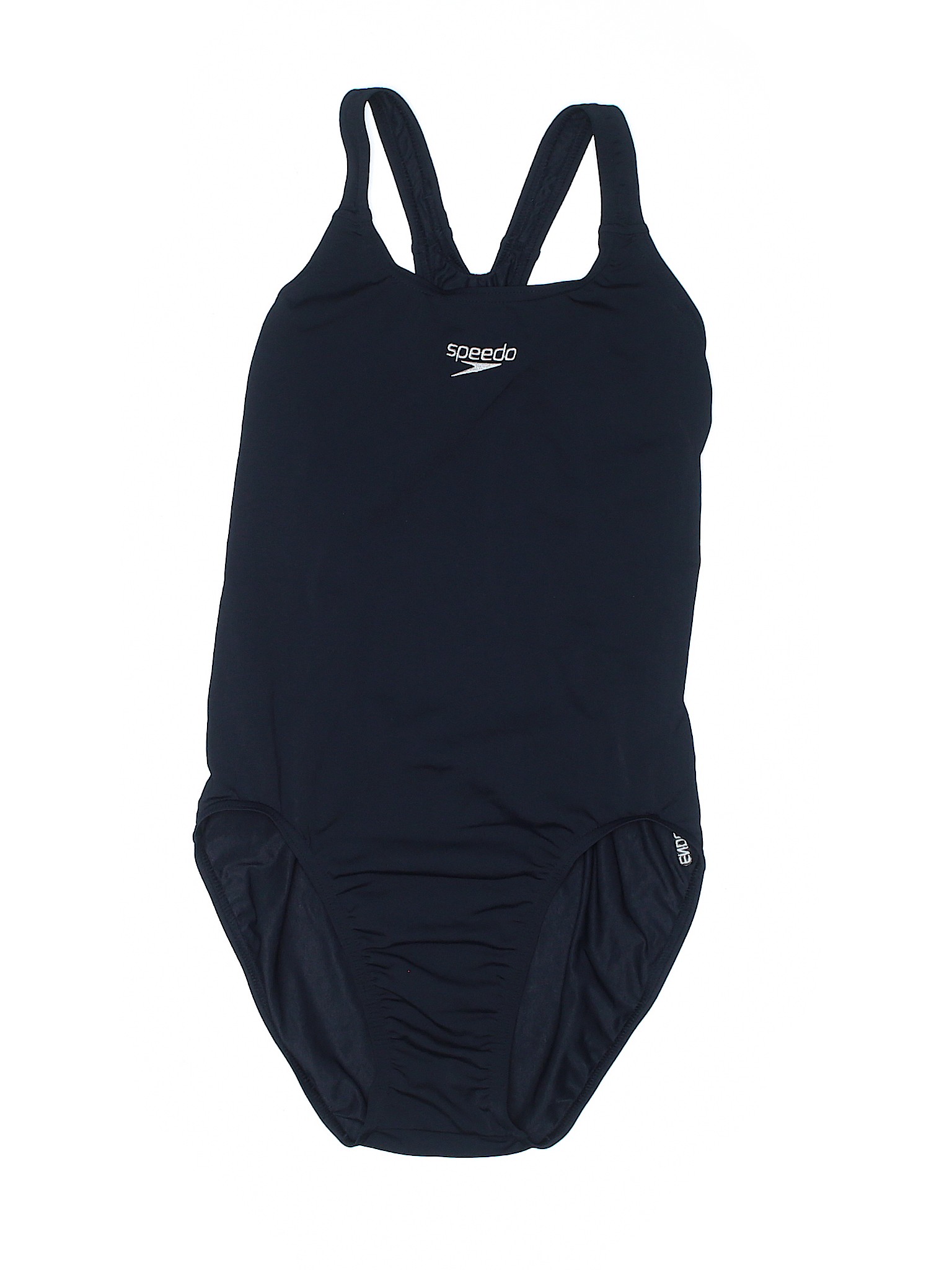 Speedo 100 Polyester Solid Blue One Piece Swimsuit Size 46 (IT) 35